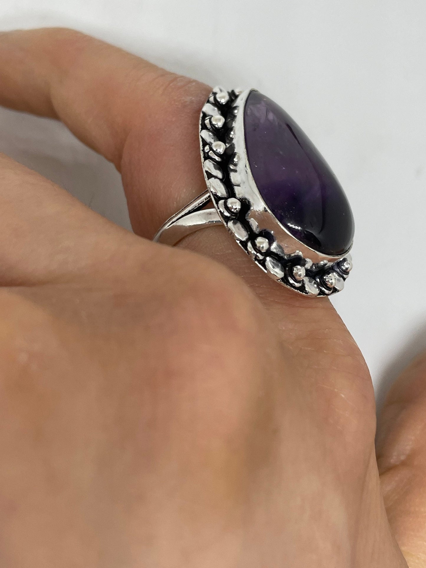 Vintage Purple Genuine Amethyst Ring