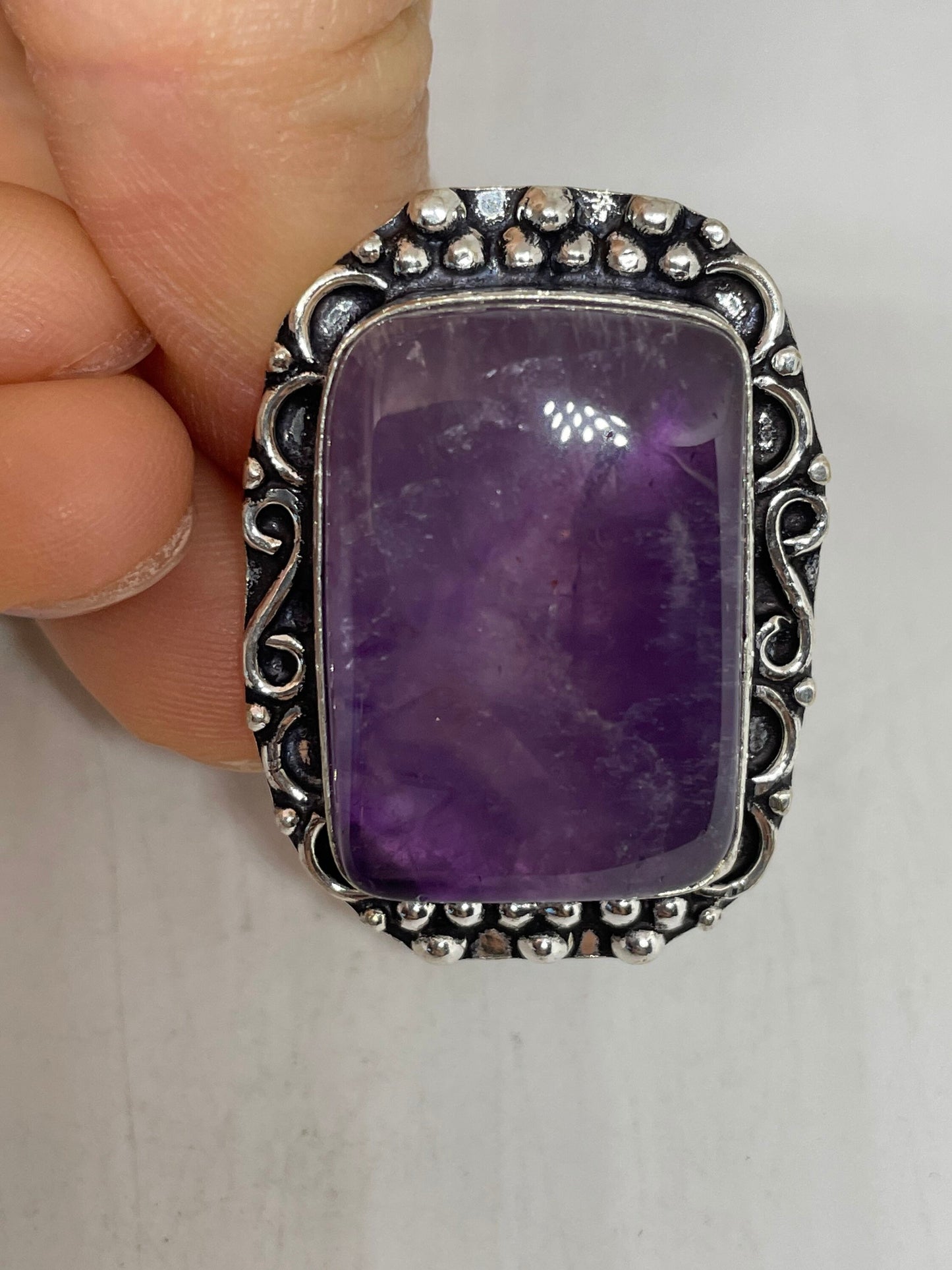 Vintage Purple Genuine Amethyst Ring