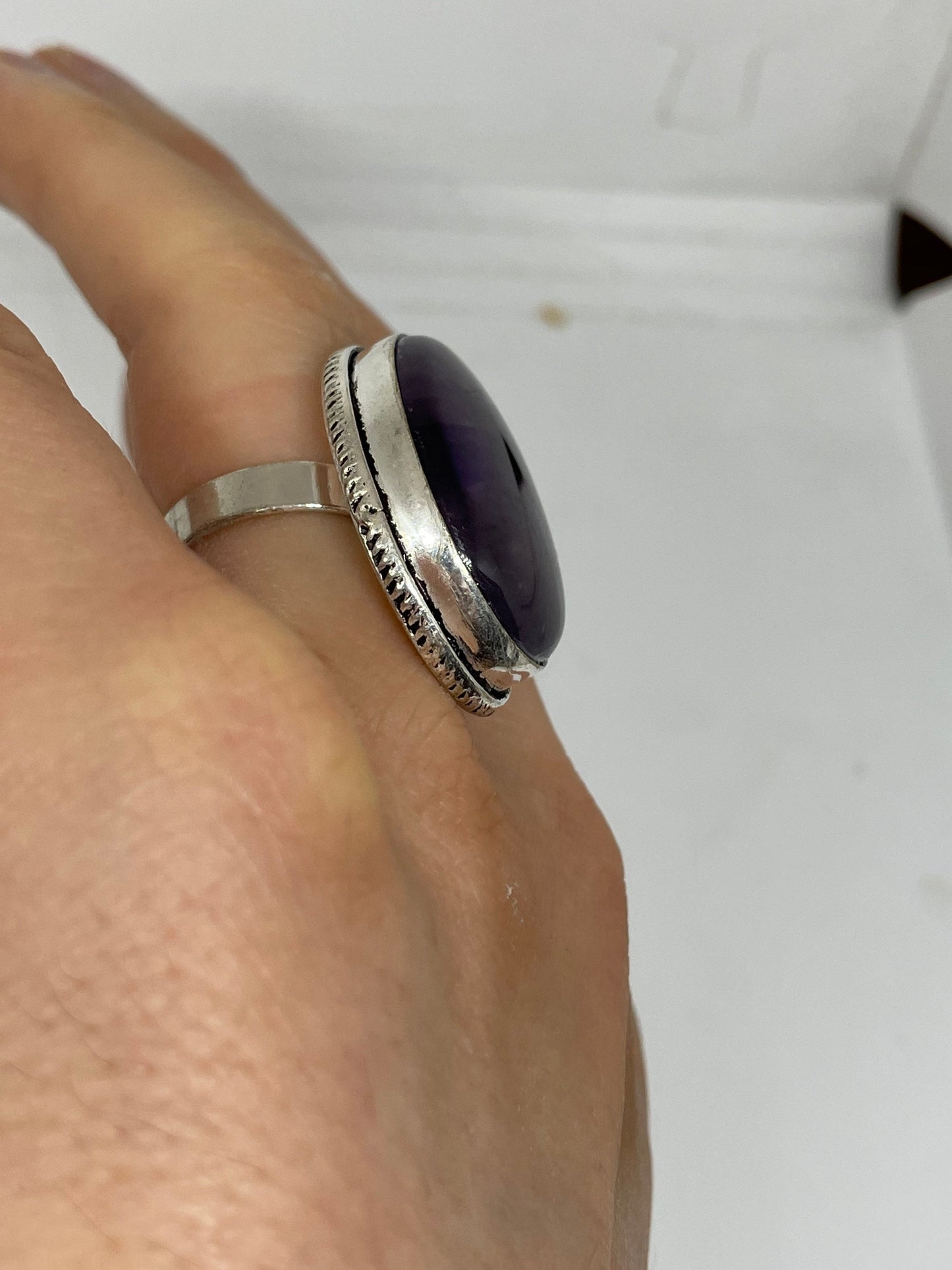 Vintage Purple Genuine Amethyst Ring