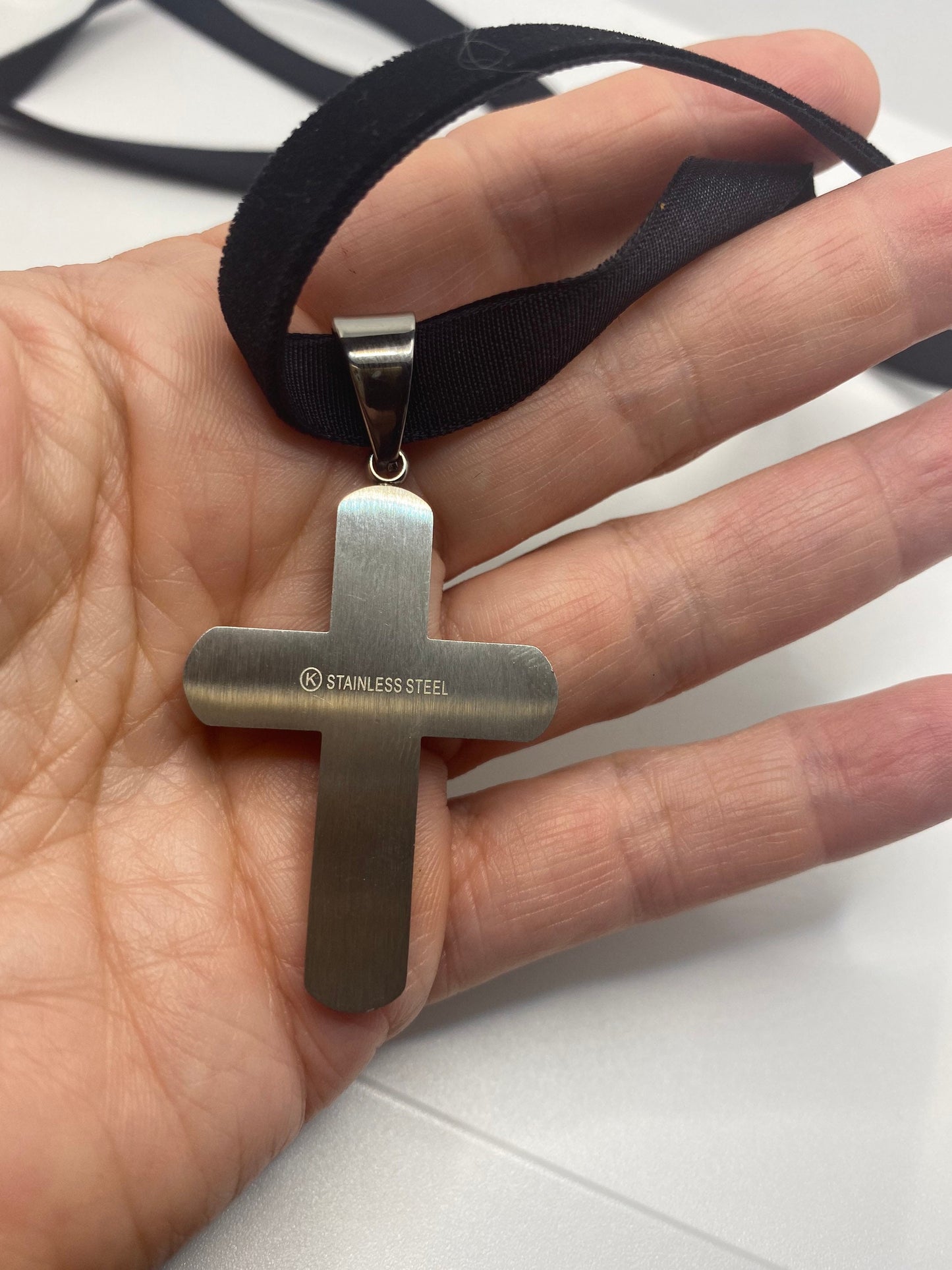 Silver Egyptian Ankh Pendant Choker