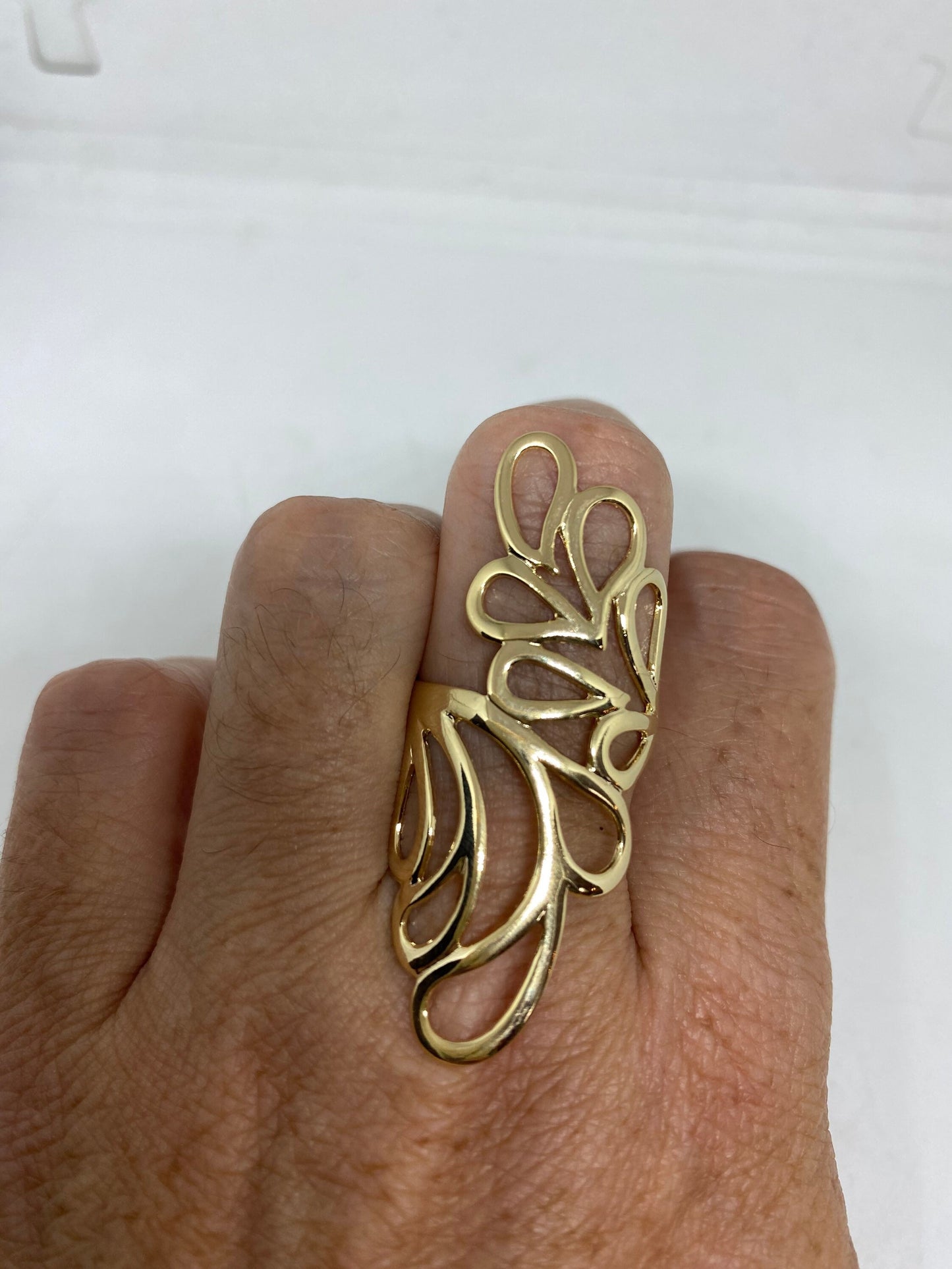 Vintage 9K Gold Filled Spoon Ring