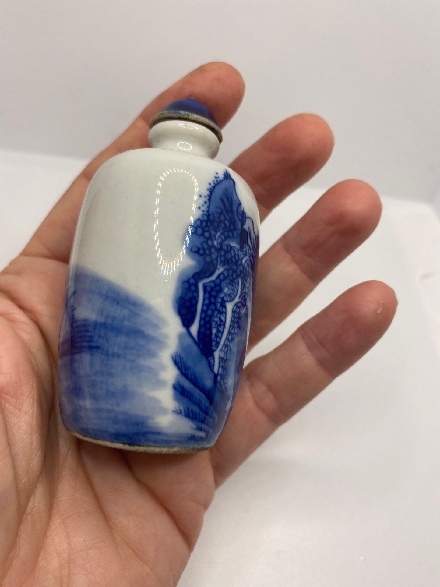 Vintage Dragon Bottle Snuff Perfume Flask Hand Painted Porcelain