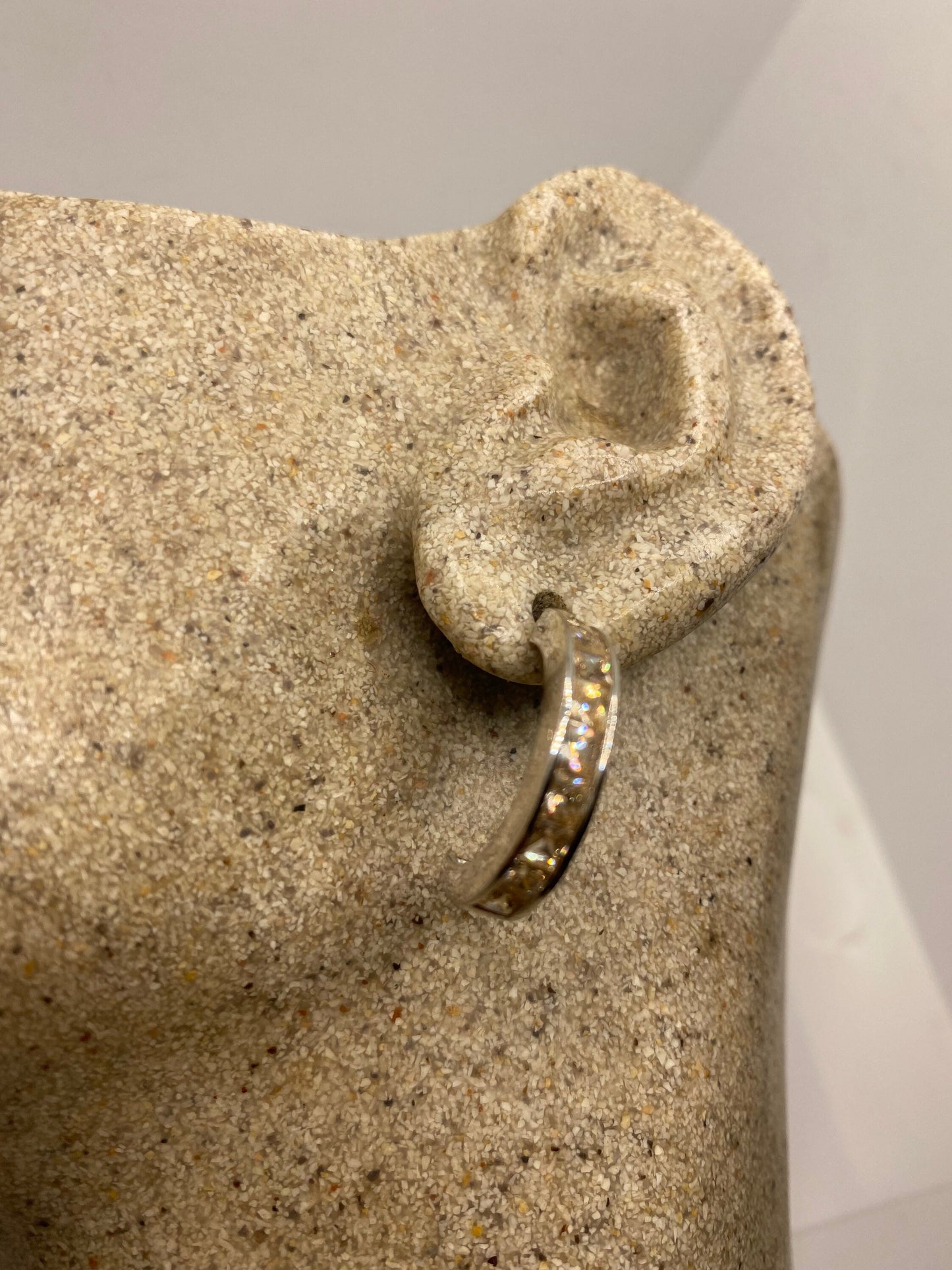 Vintage Champagne Cubic Zirconia Hoop Earrings