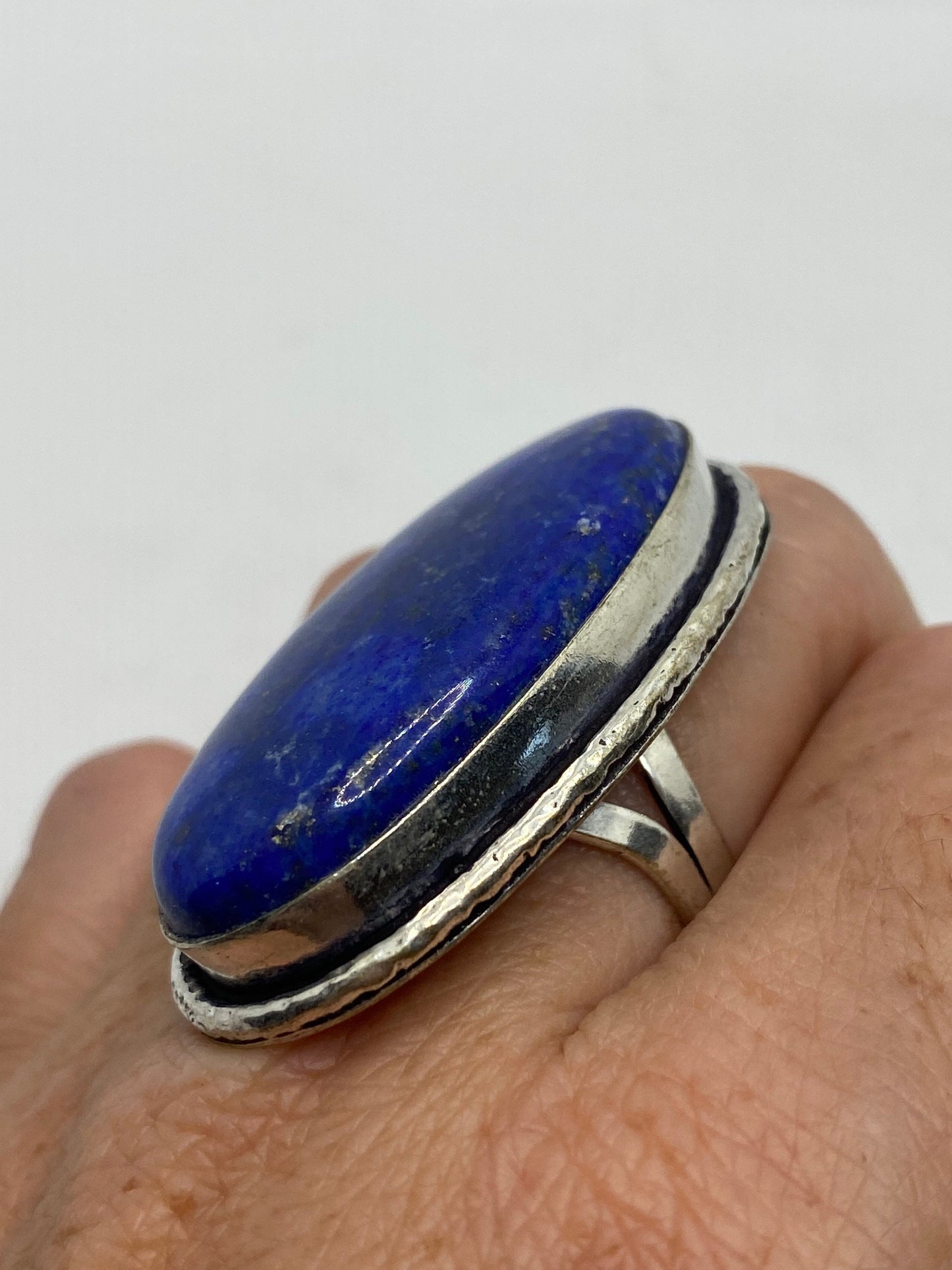 Vintage Blue Genuine Lapis Lazuli Ring Size 6.5