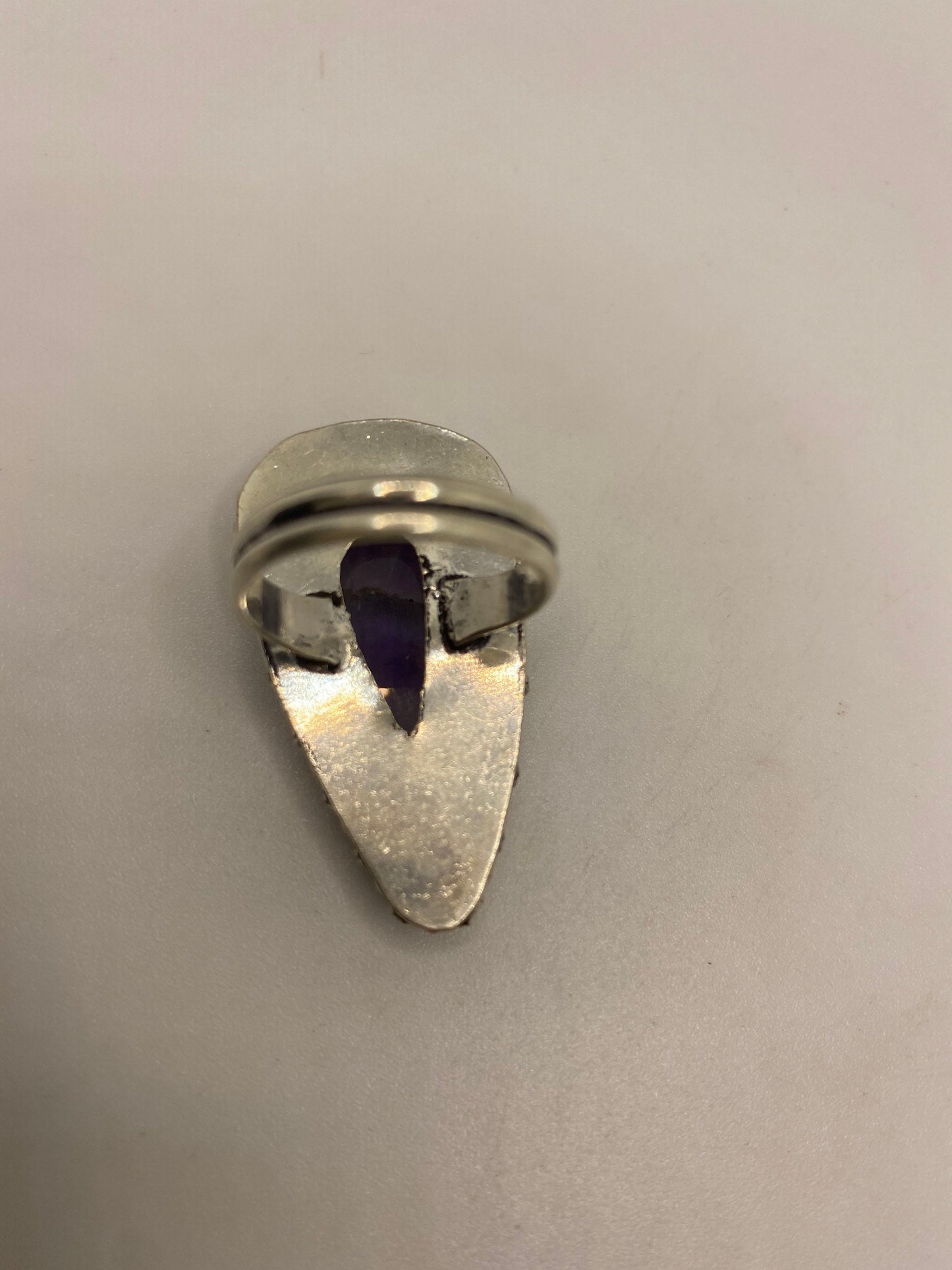 Vintage Genuine Purple Amethyst Ring Size 7.75