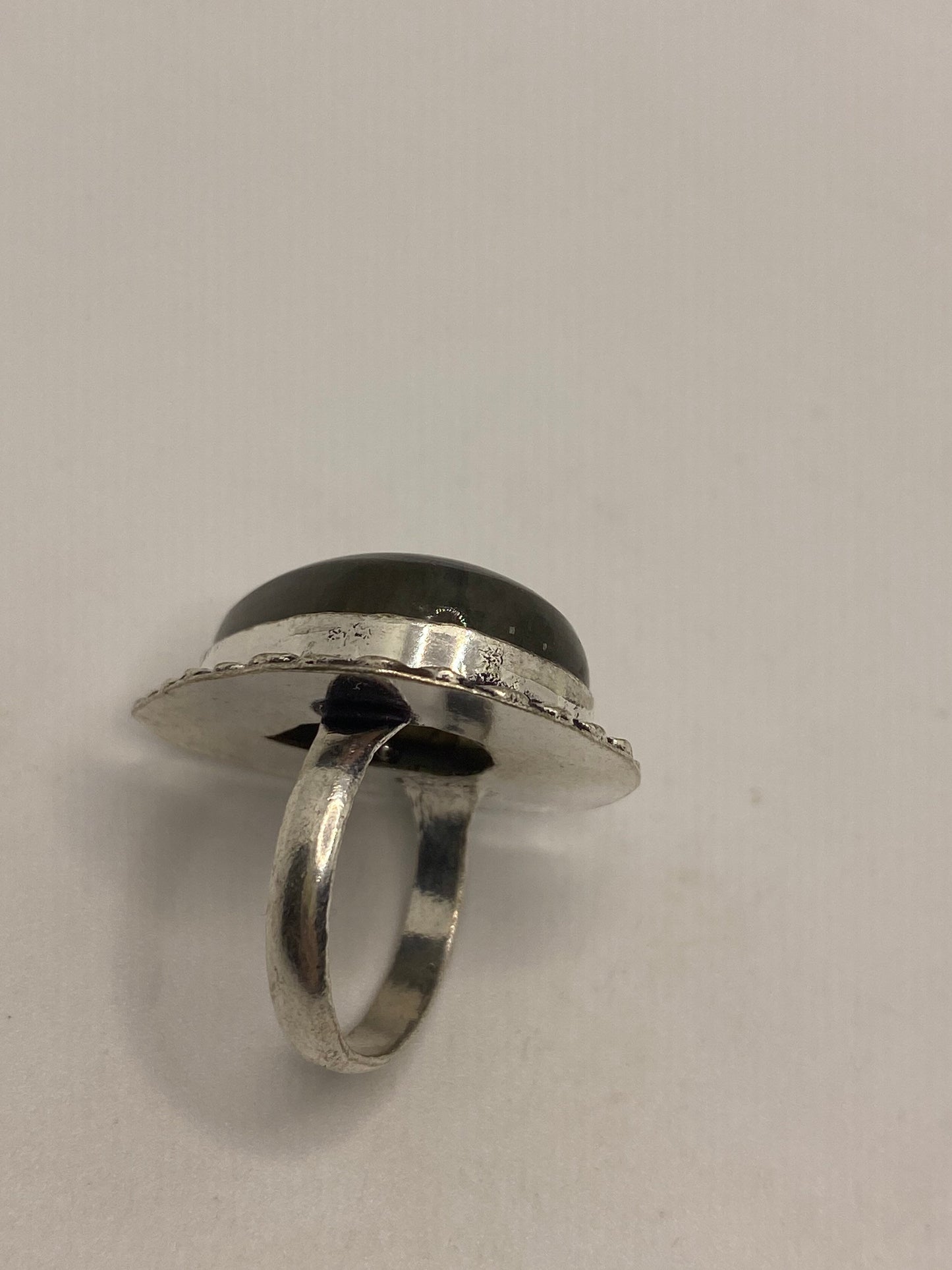 Vintage Rainbow Labradorite Statement Ring