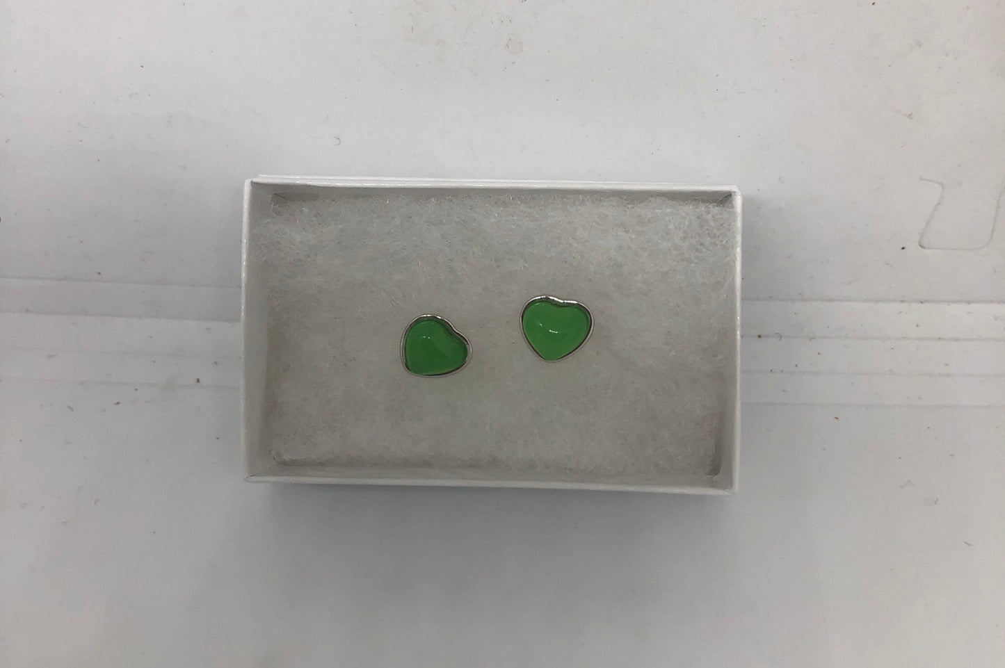 Vintage Fun Green Jade Bronze Stud Earrings