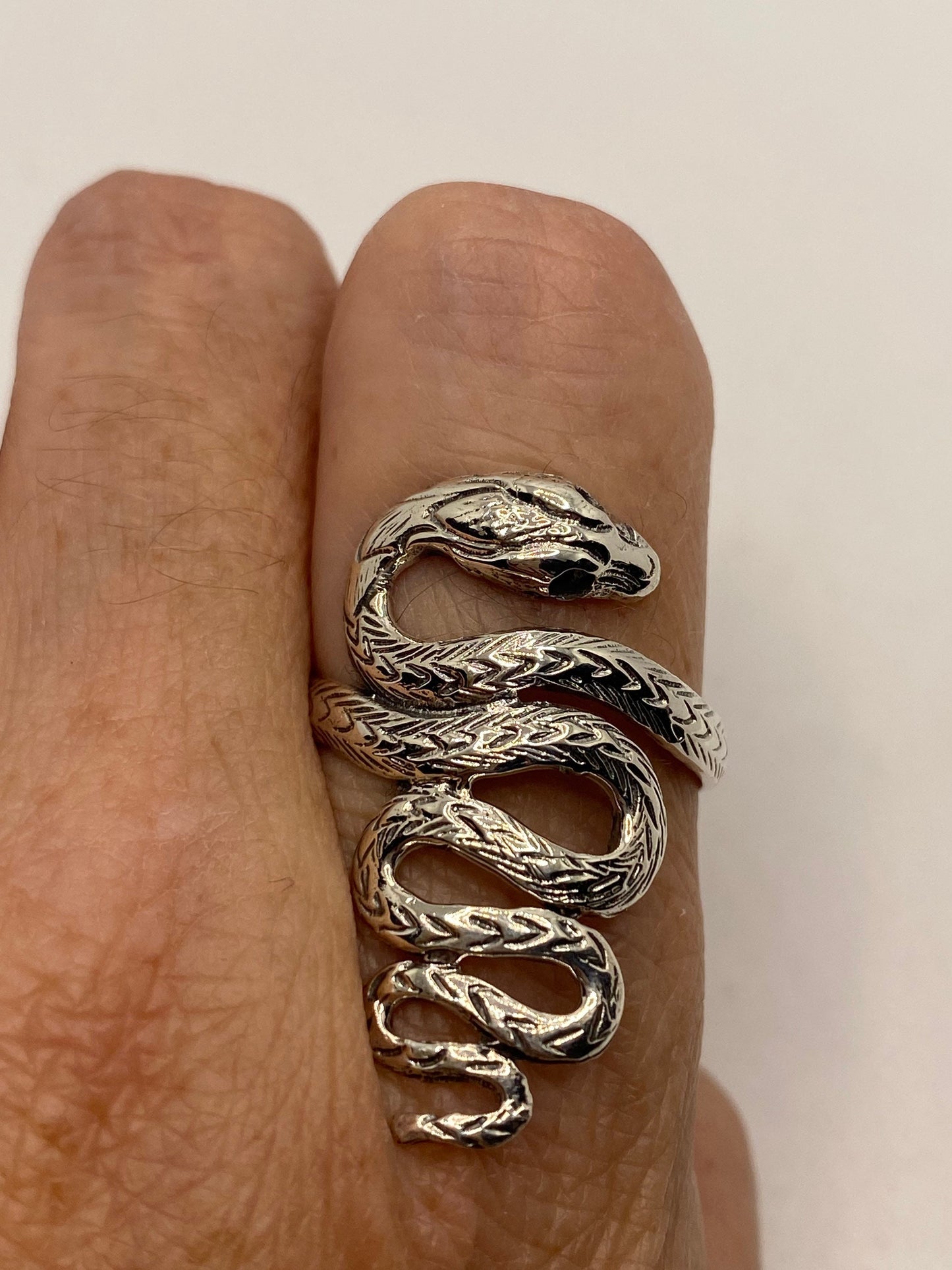 Vintage Snake Ring 925 Sterling Silver