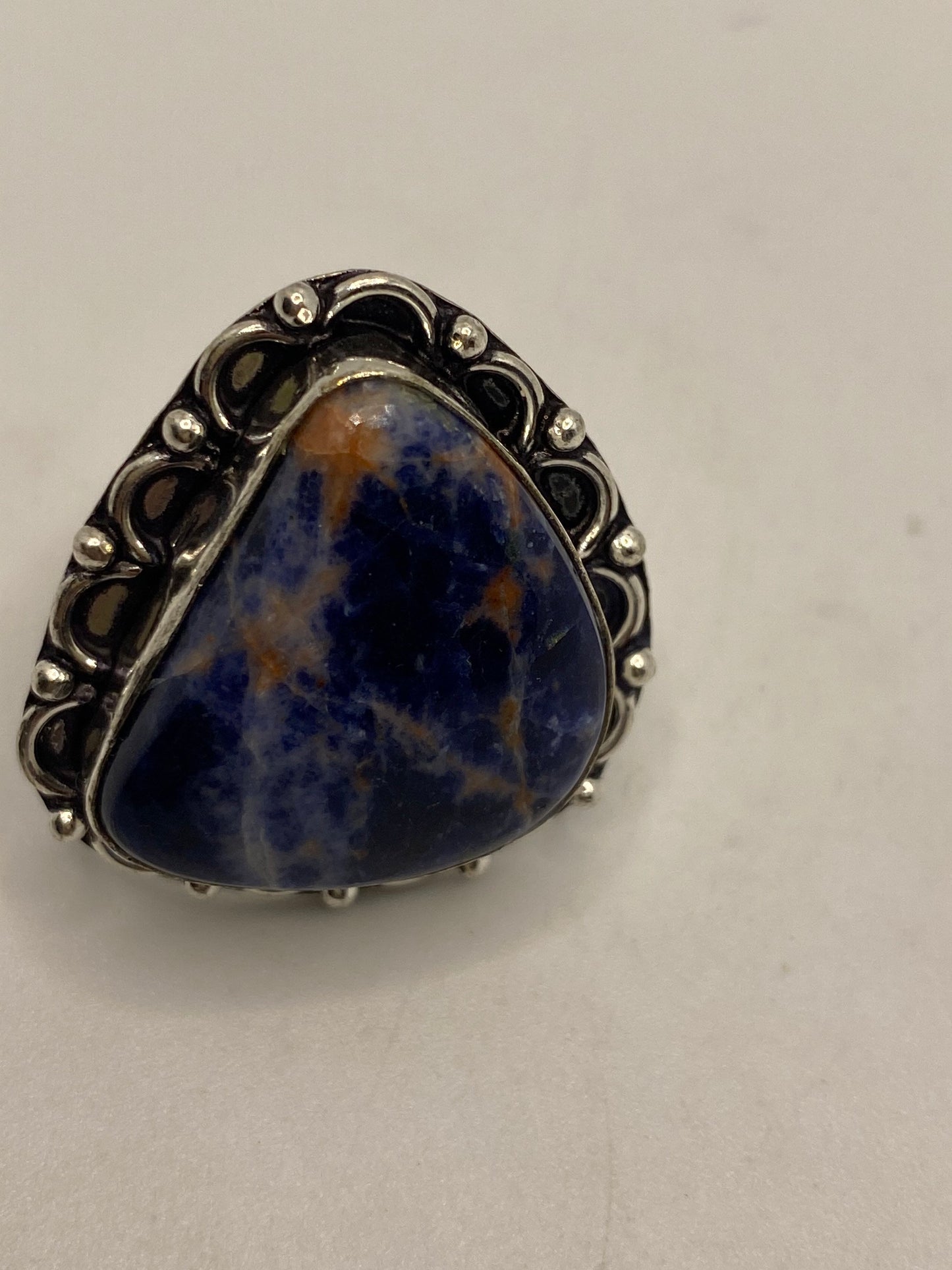 Vintage Blue Genuine Lapis Lazuli Ring Size 7