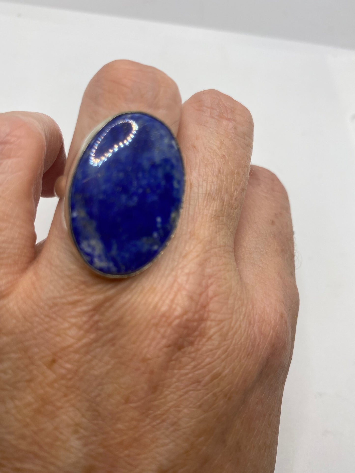 Vintage Blue Genuine Lapis Lazuli Ring Size 6