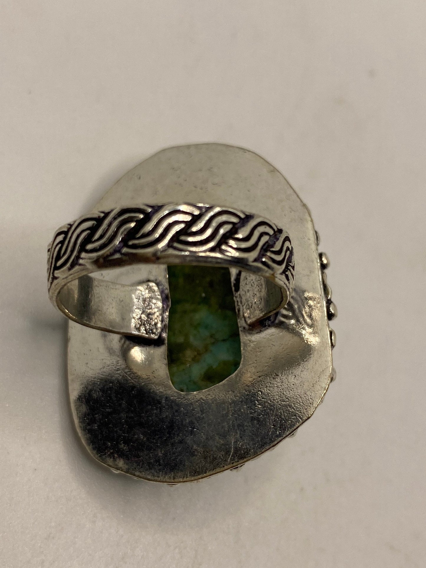 Vintage Blue Genuine Tibetan Turquoise Ring Size 9