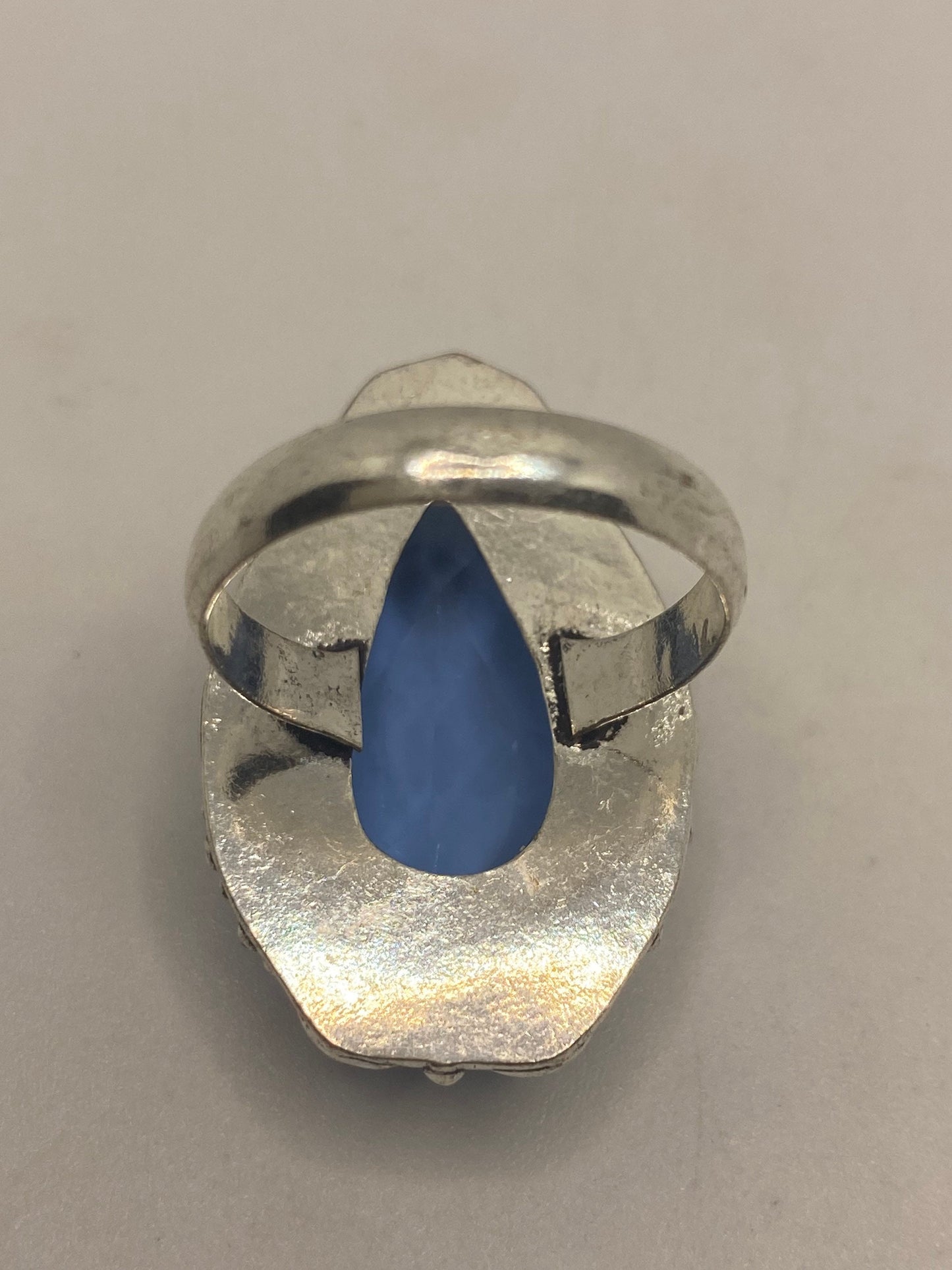 Vintage Blue Art Glass Ring