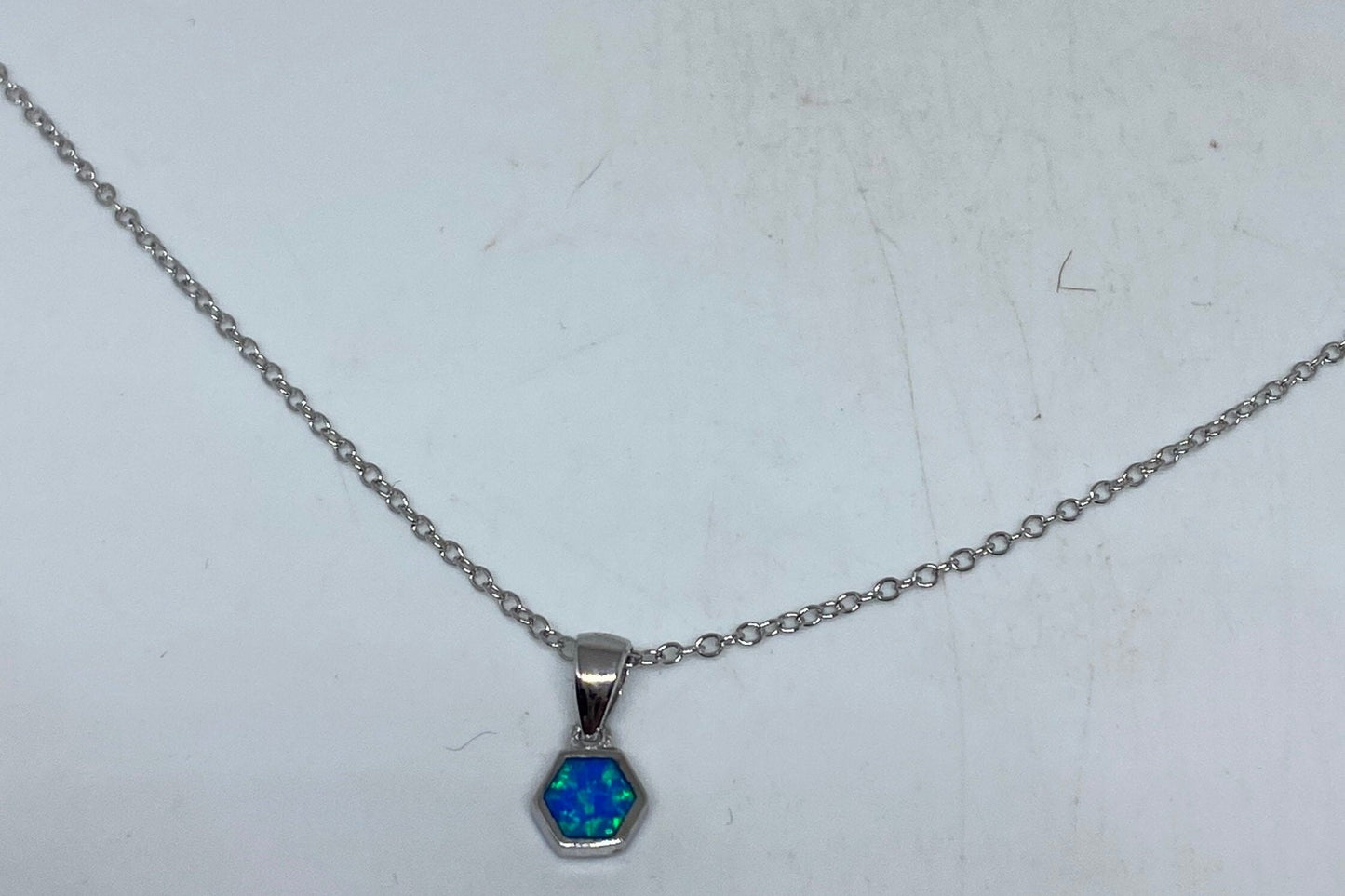 Vintage Fire Opal Choker 925 Sterling Silver Pendant Necklace