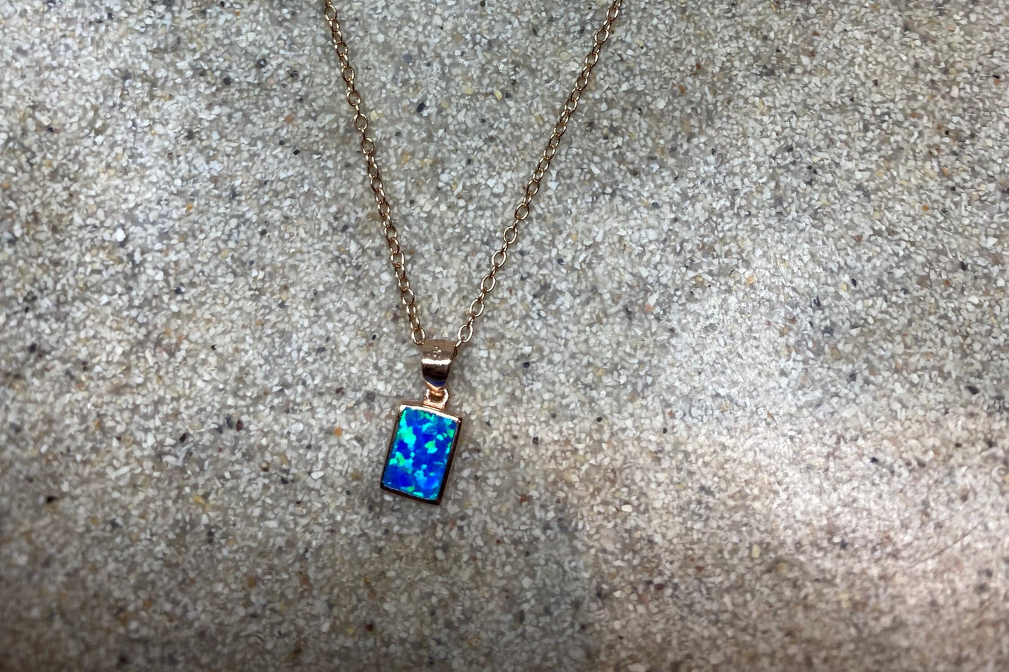 Vintage Fire Opal Choker Rose Golden 925 Sterling Silver Pendant Necklace