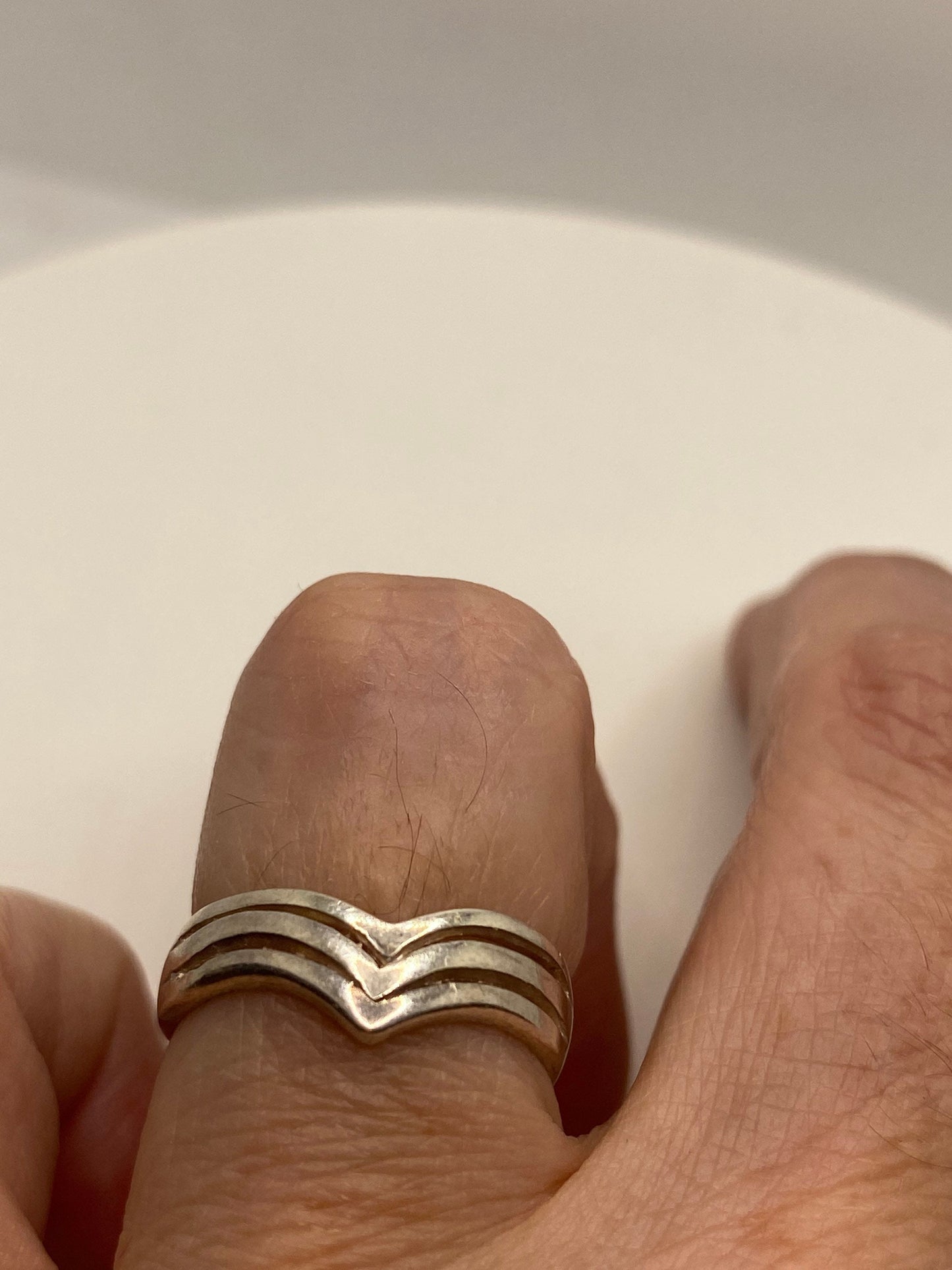Vintage 925 Sterling Silver Antiqued Band Ring