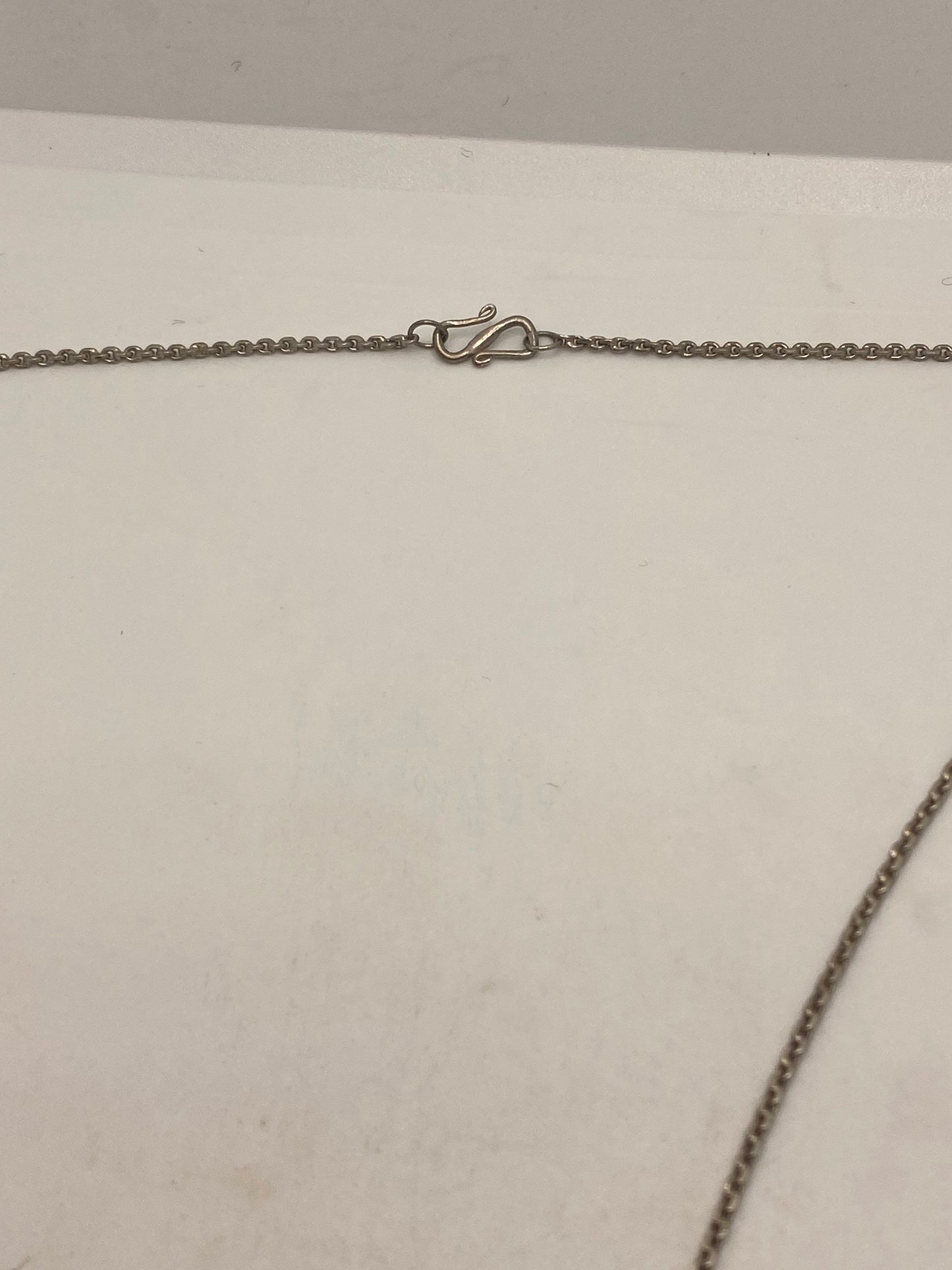 Vintage Handmade 925 Sterling Silver Purple Amethyst Pendant Necklace