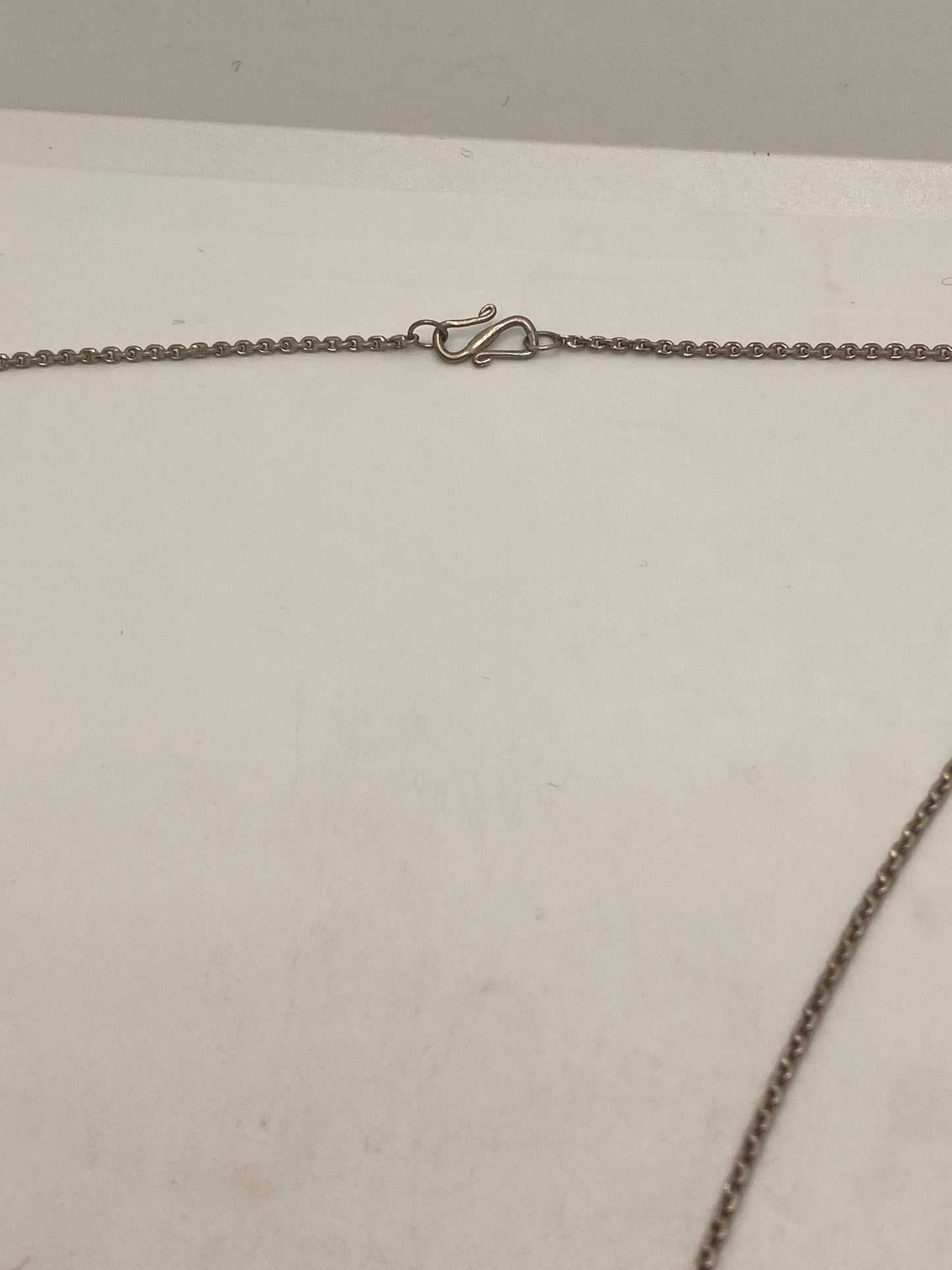 Vintage Handmade 925 Sterling Silver Purple Amethyst Pendant Necklace