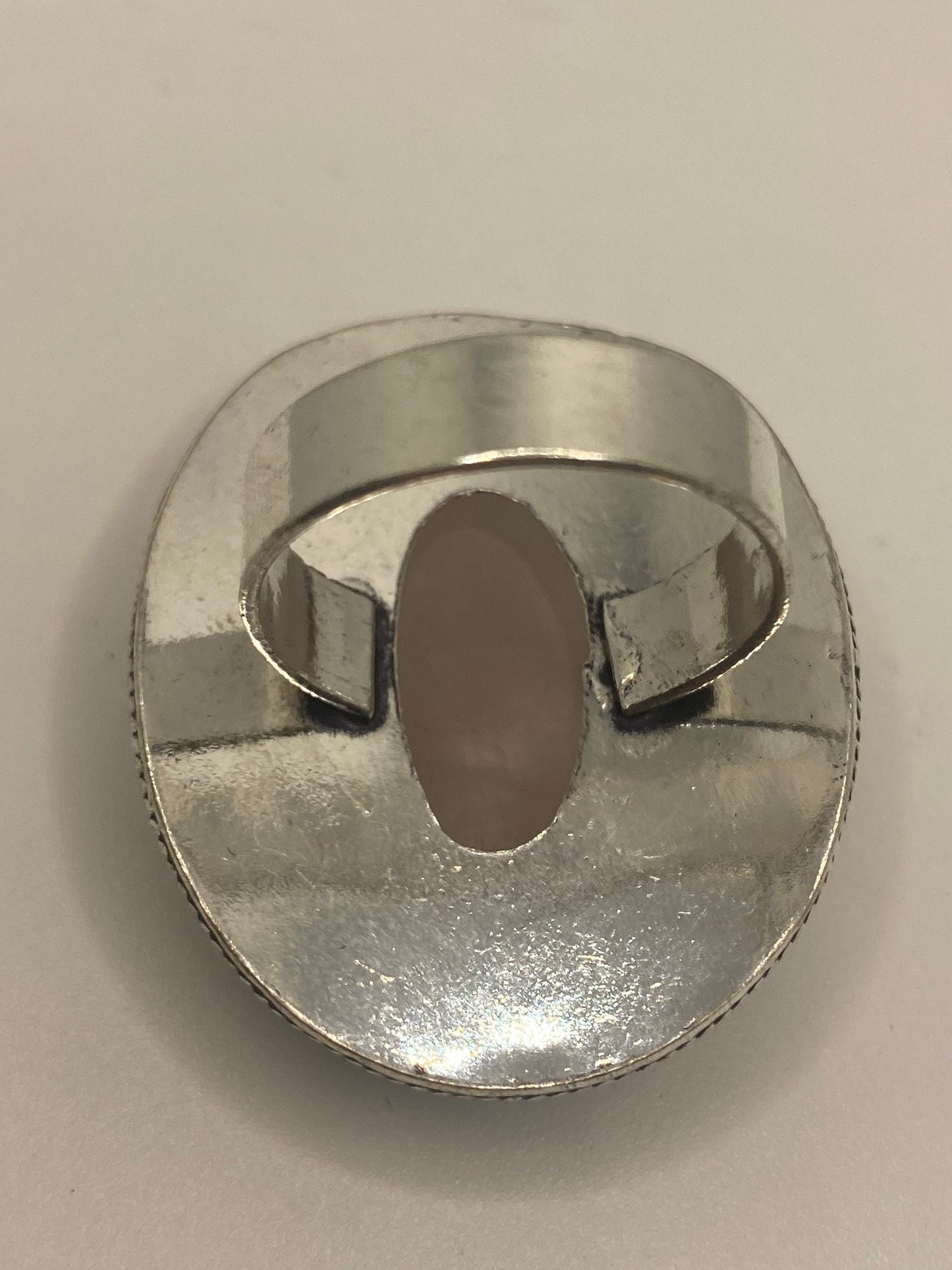 Vintage Genuine Rose Quartz Silver Ring