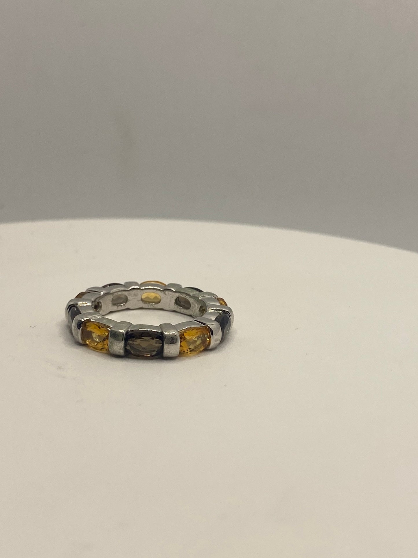 Vintage Citrine Iolite 925 Sterling Silver Ring Size 5
