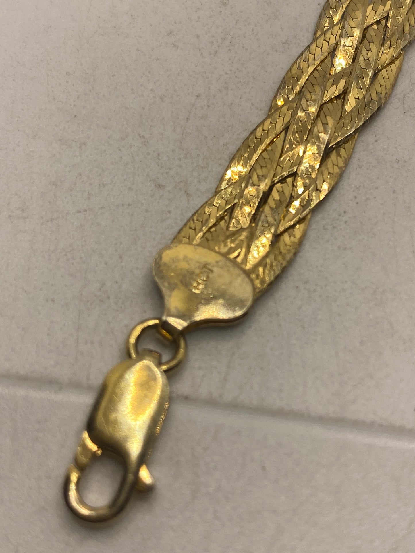 Vintage Golden 925 Sterling Silver Chain Link Bracelet