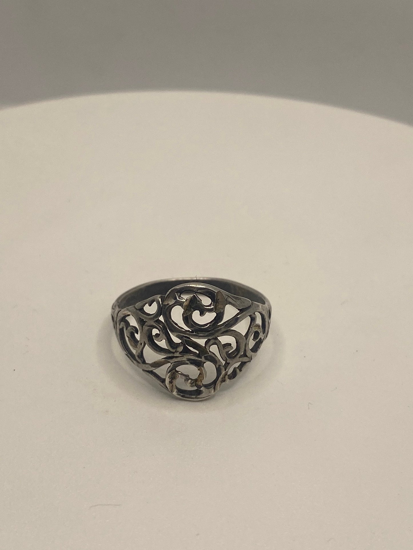 Vintage 925 Sterling Silver Filigree Ring