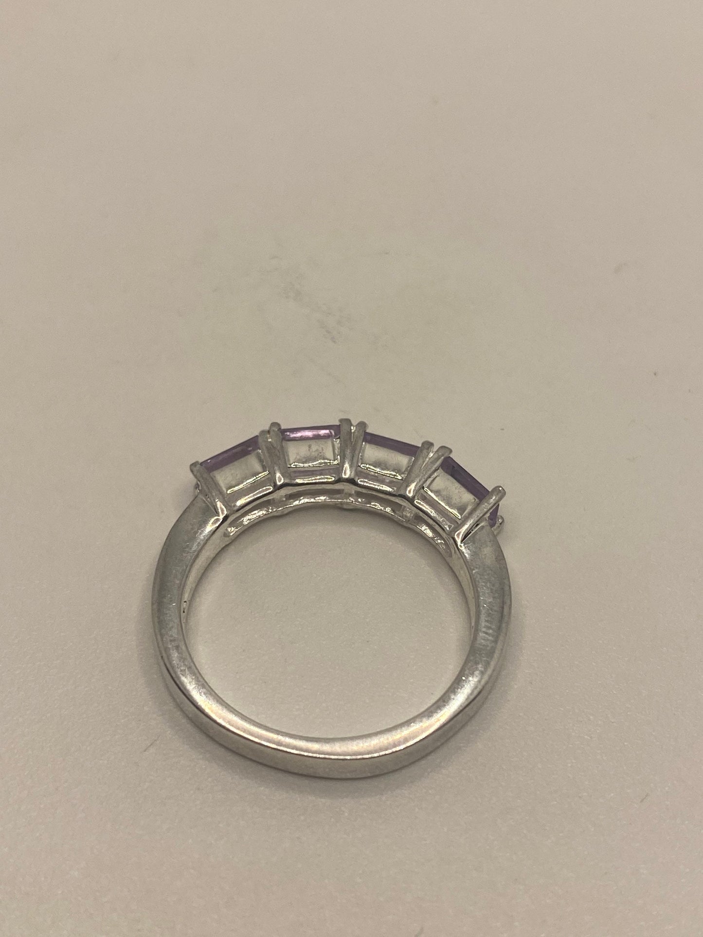 Vintage Purple Amethyst Ring 925 Sterling Silver Size 6