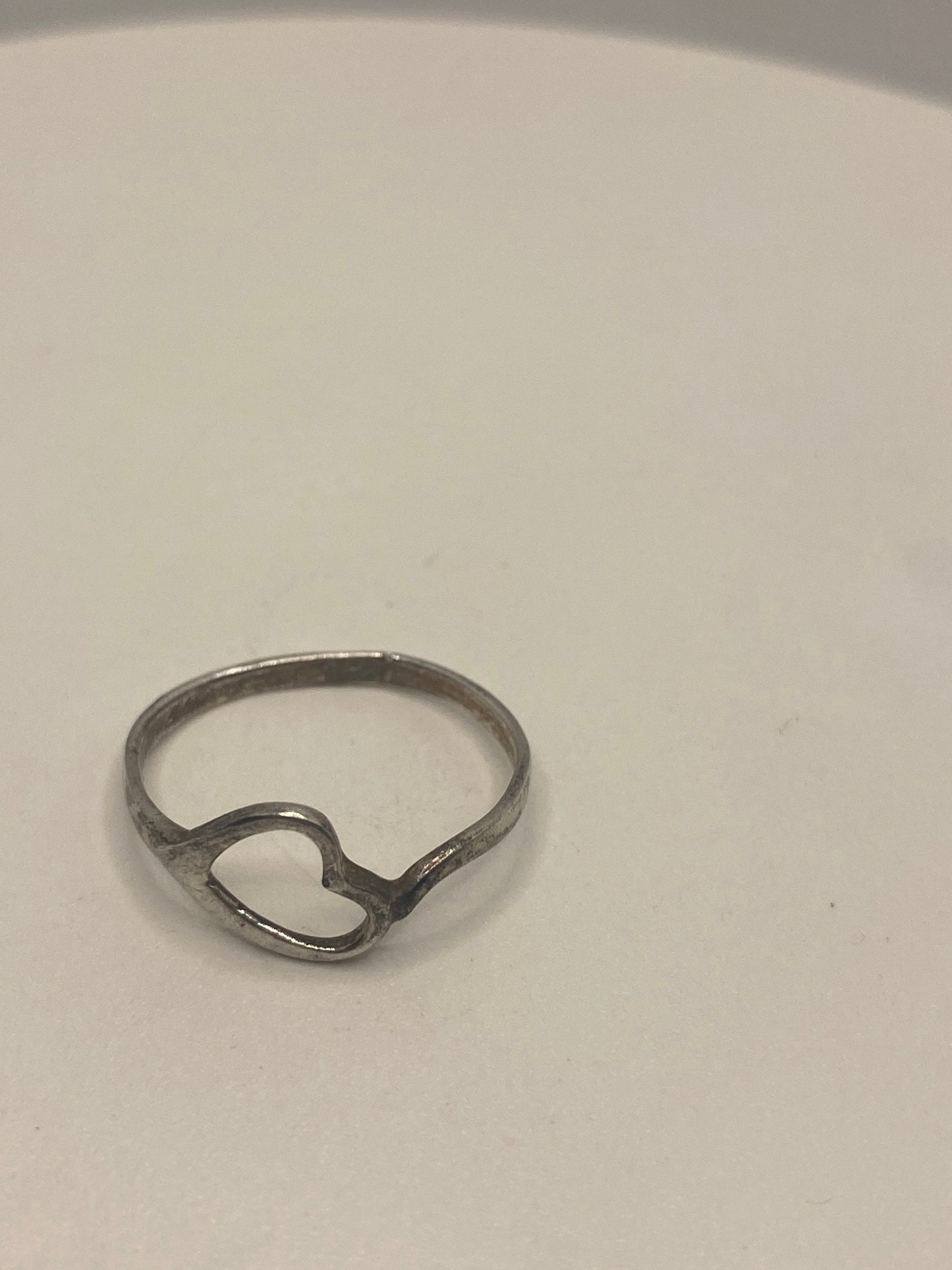 Vintage 925 Sterling Silver Heart Upper Knuckle Pinky Ring