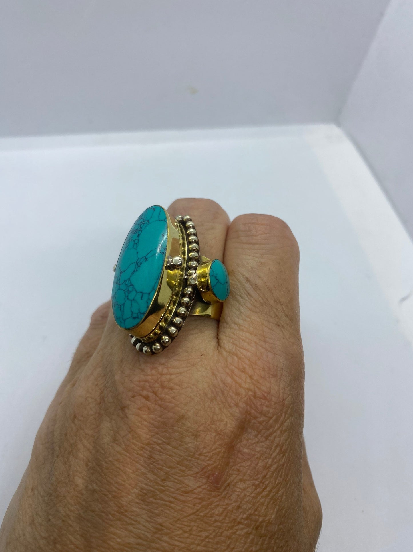 Vintage Poison Pillbox Ring Adjustable Bronze