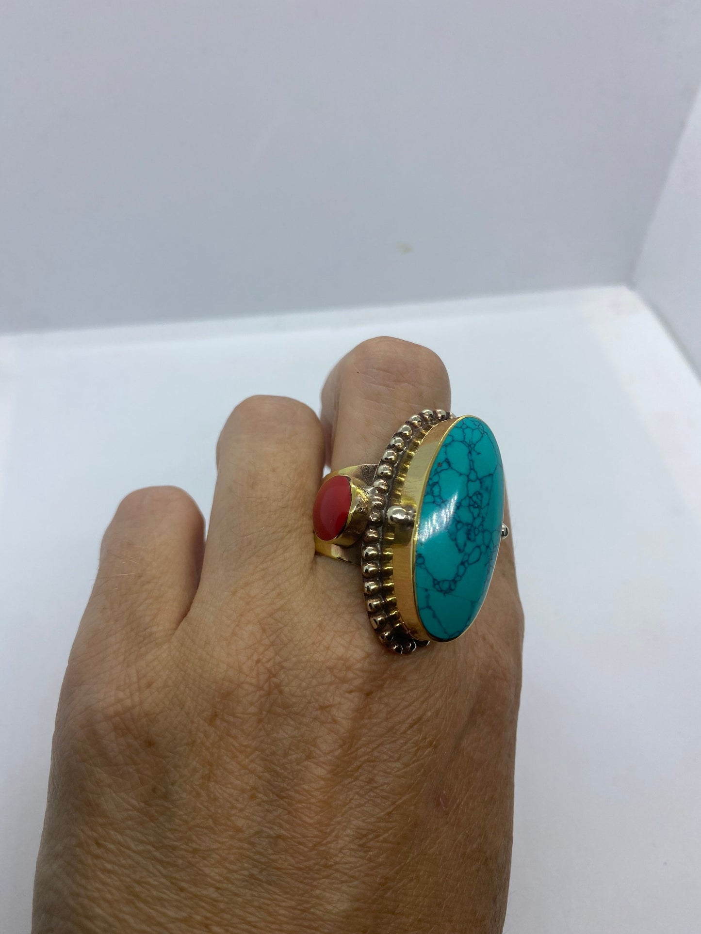 Vintage Poison Pillbox Ring Adjustable Bronze