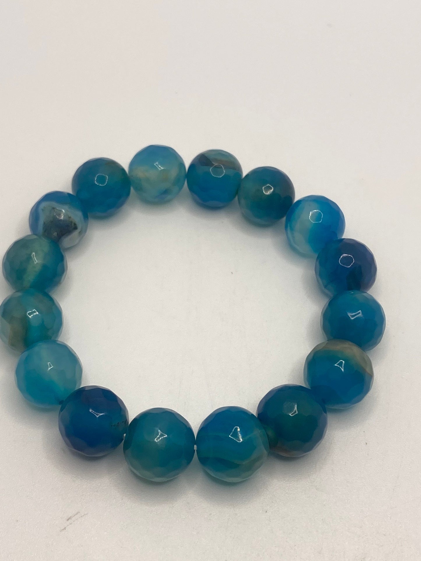 Vintage Blue Lace Agate Stretch Bracelet