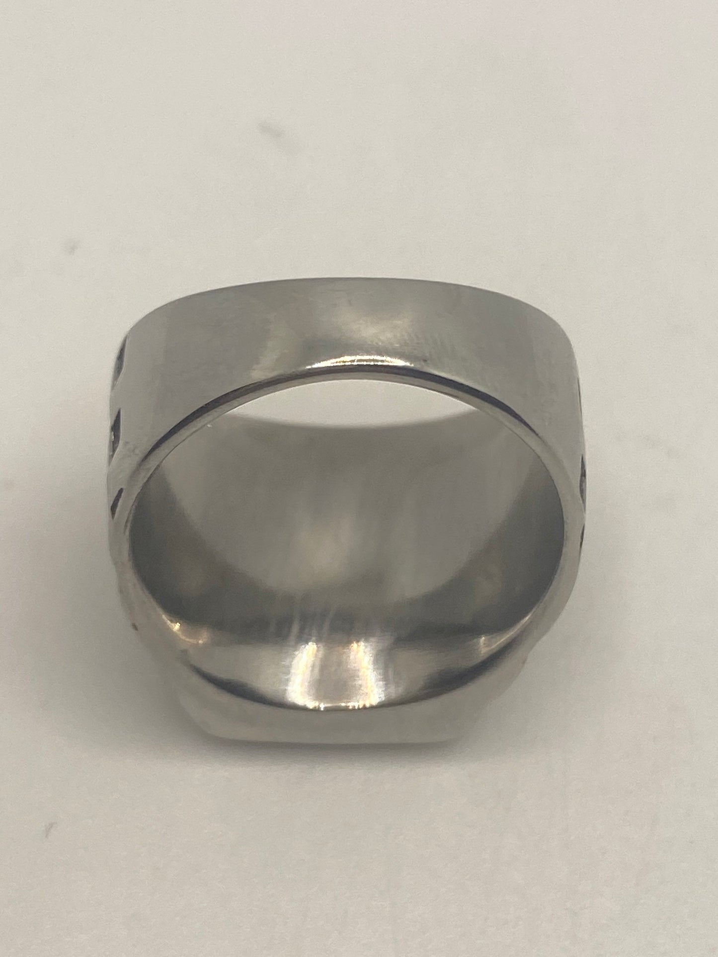 Vintage Stainless Steel Tigers Eye Ring