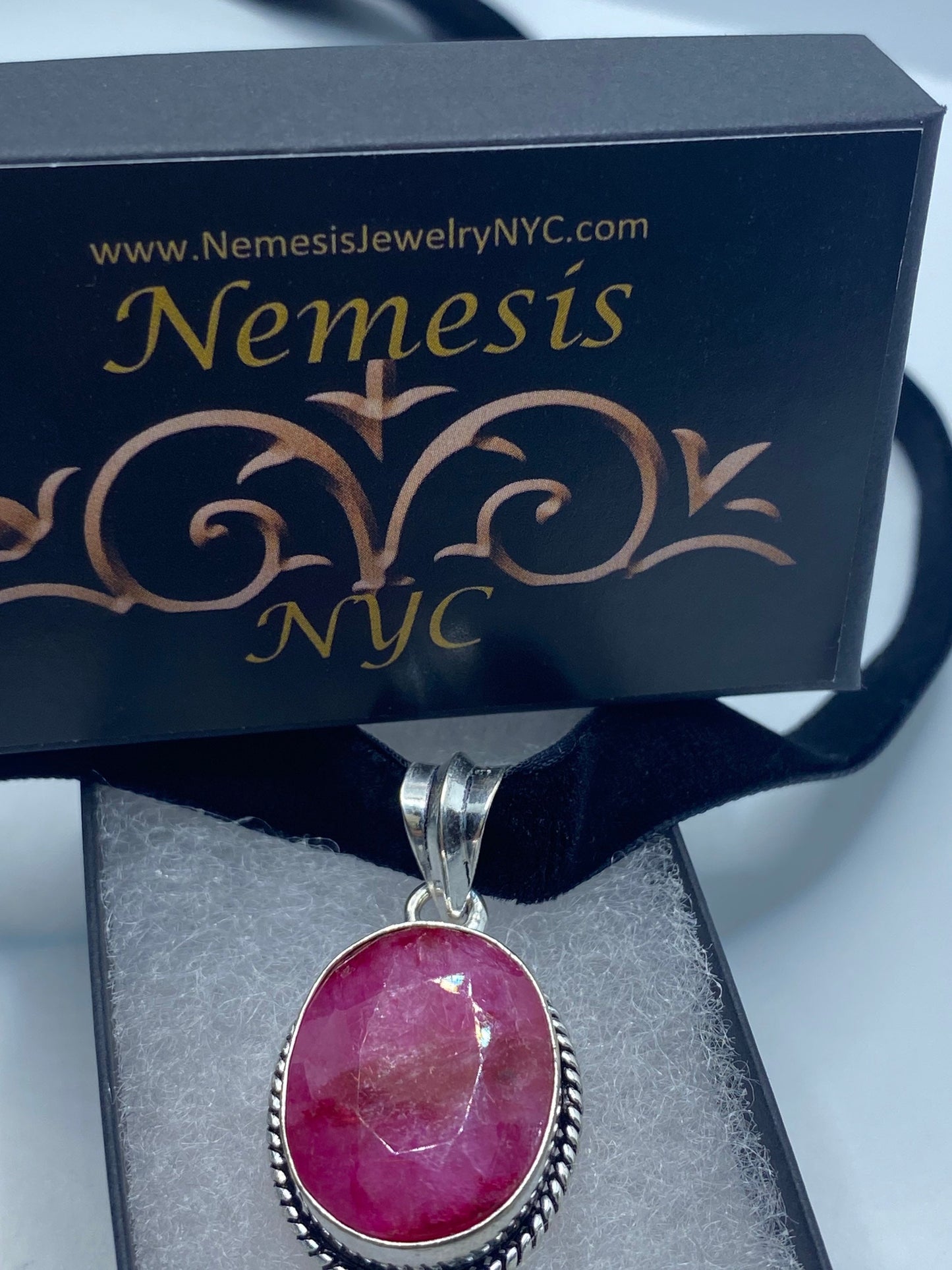 Vintage Antique Pink Raw Ruby Choker Necklace