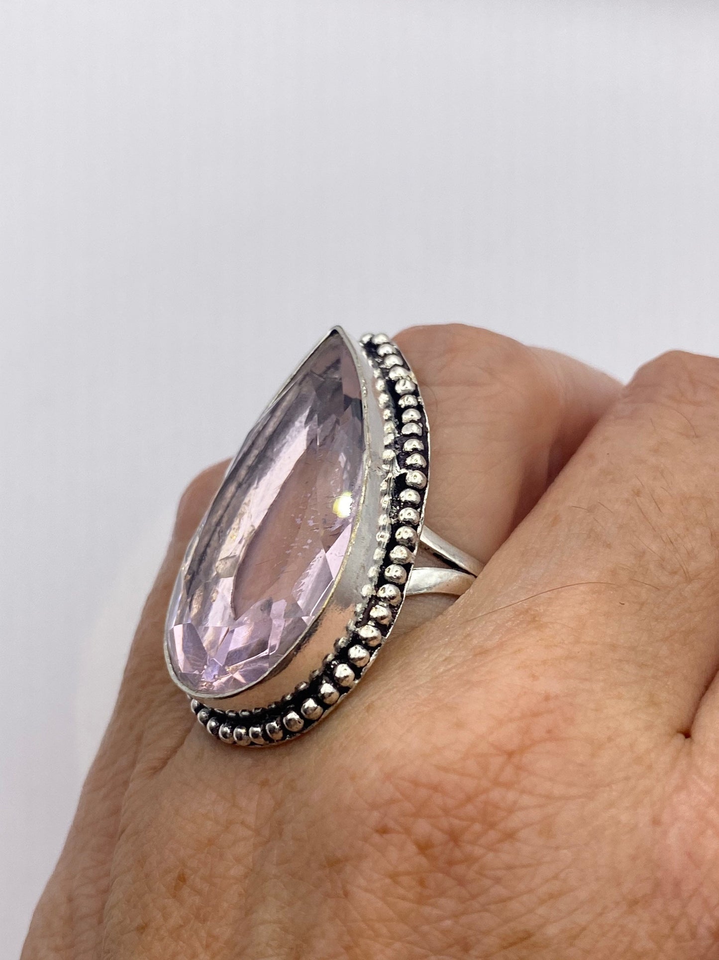 Vintage Rose Quartz Cocktail Ring