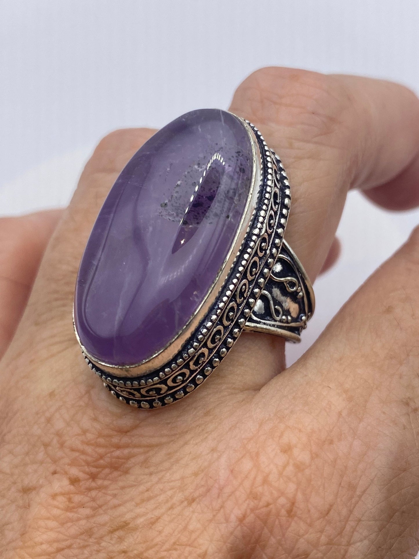 Vintage Purple Amethyst Cocktail Ring
