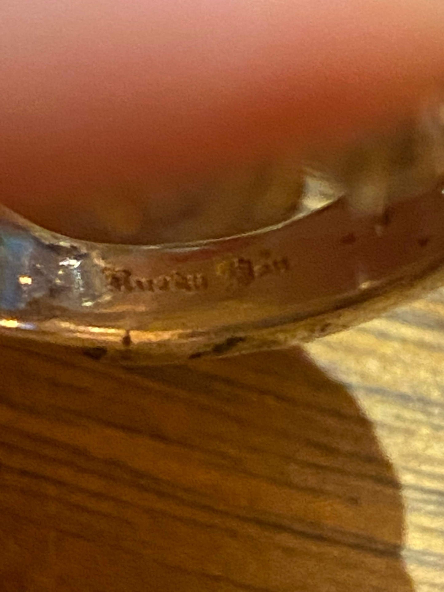 Vintage Mother of Pearl 925 Sterling Silver Marcasite Cocktail Ring