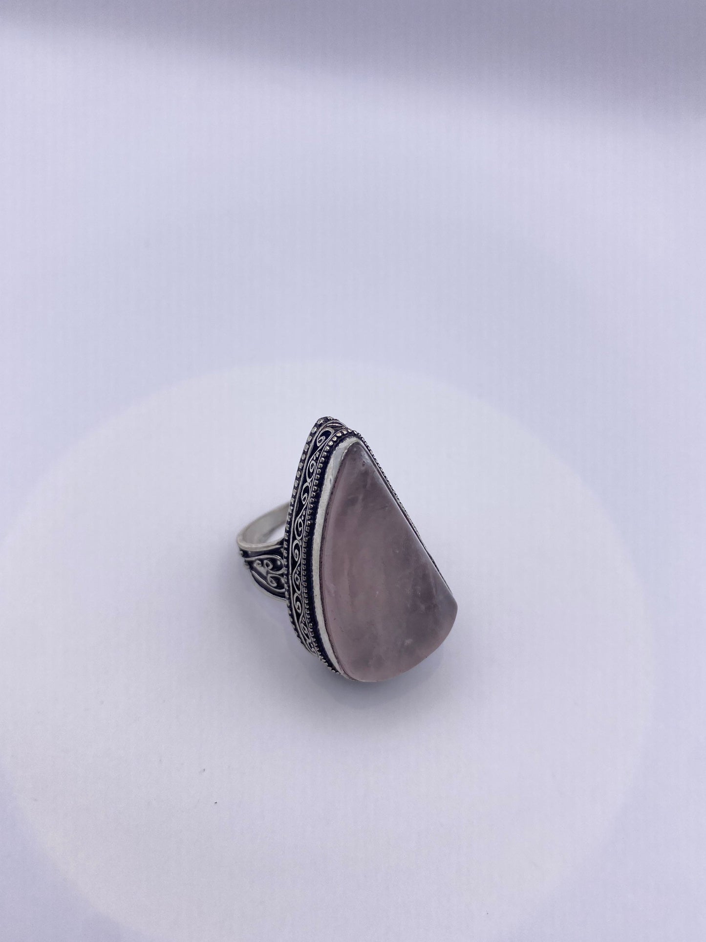 Vintage Rose Quartz Cocktail Ring