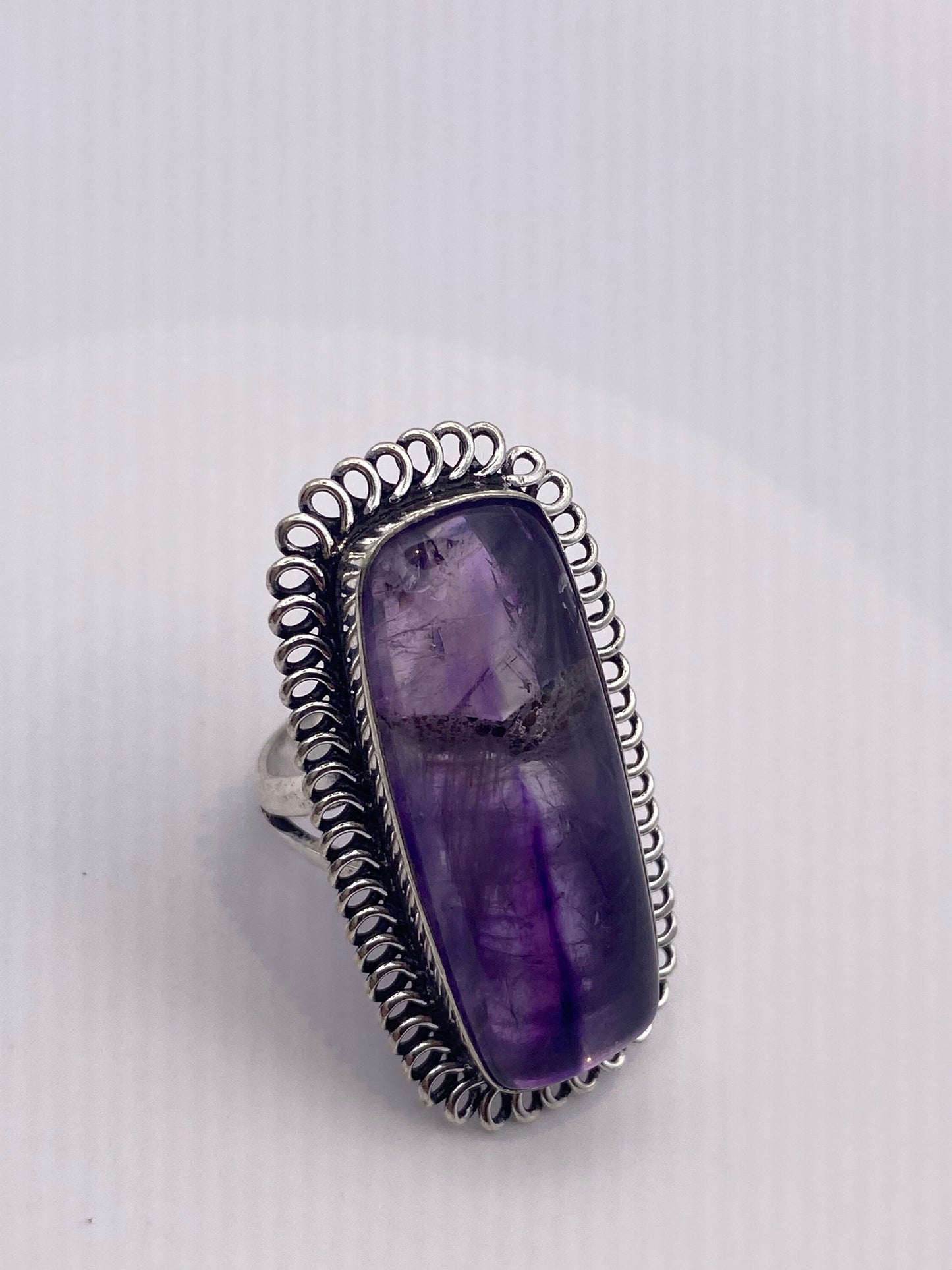 Vintage Purple Amethyst Cocktail Ring
