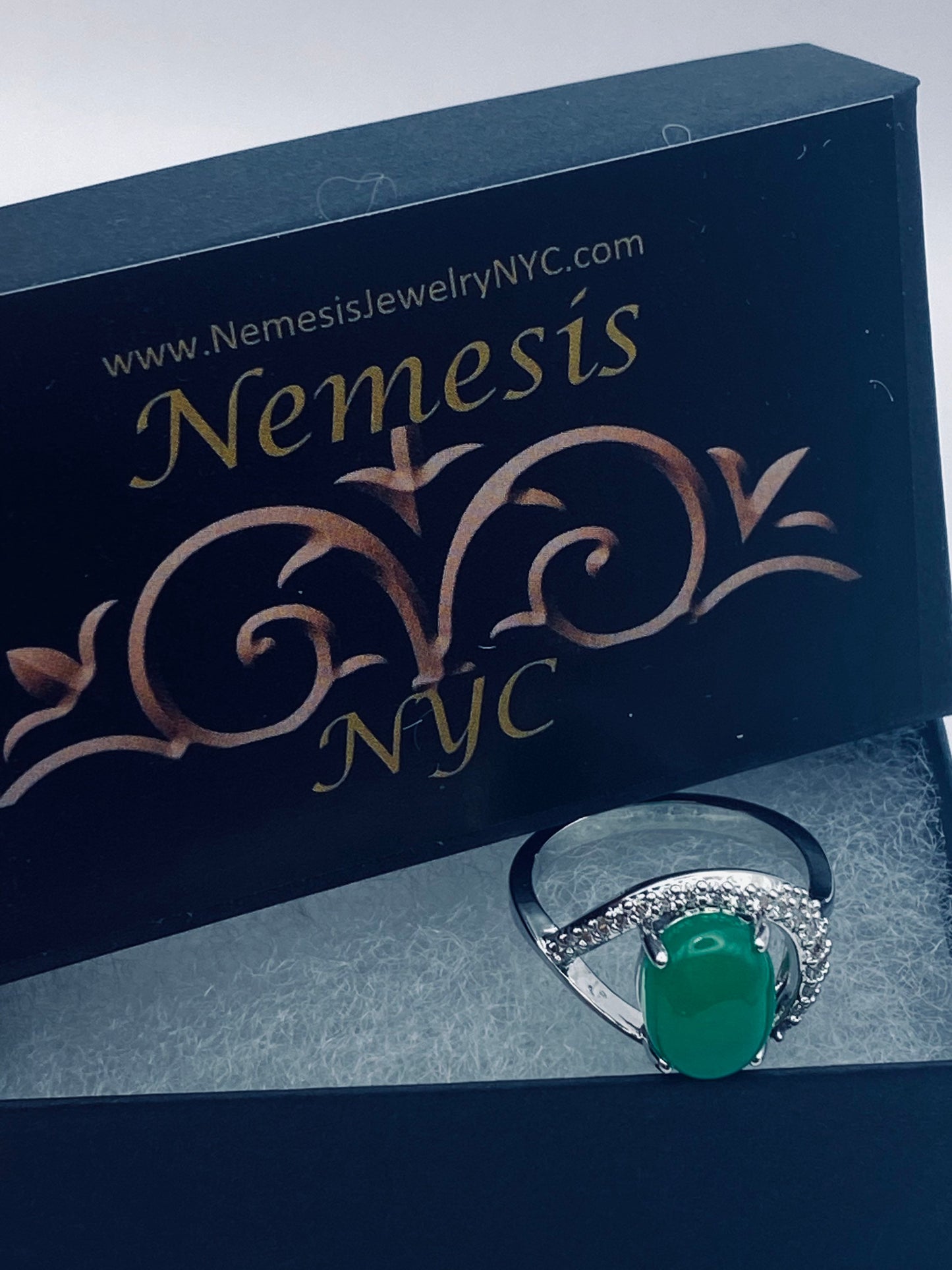 Vintage Lucky Green Nephrite Jade Gold Filled Cocktail Ring
