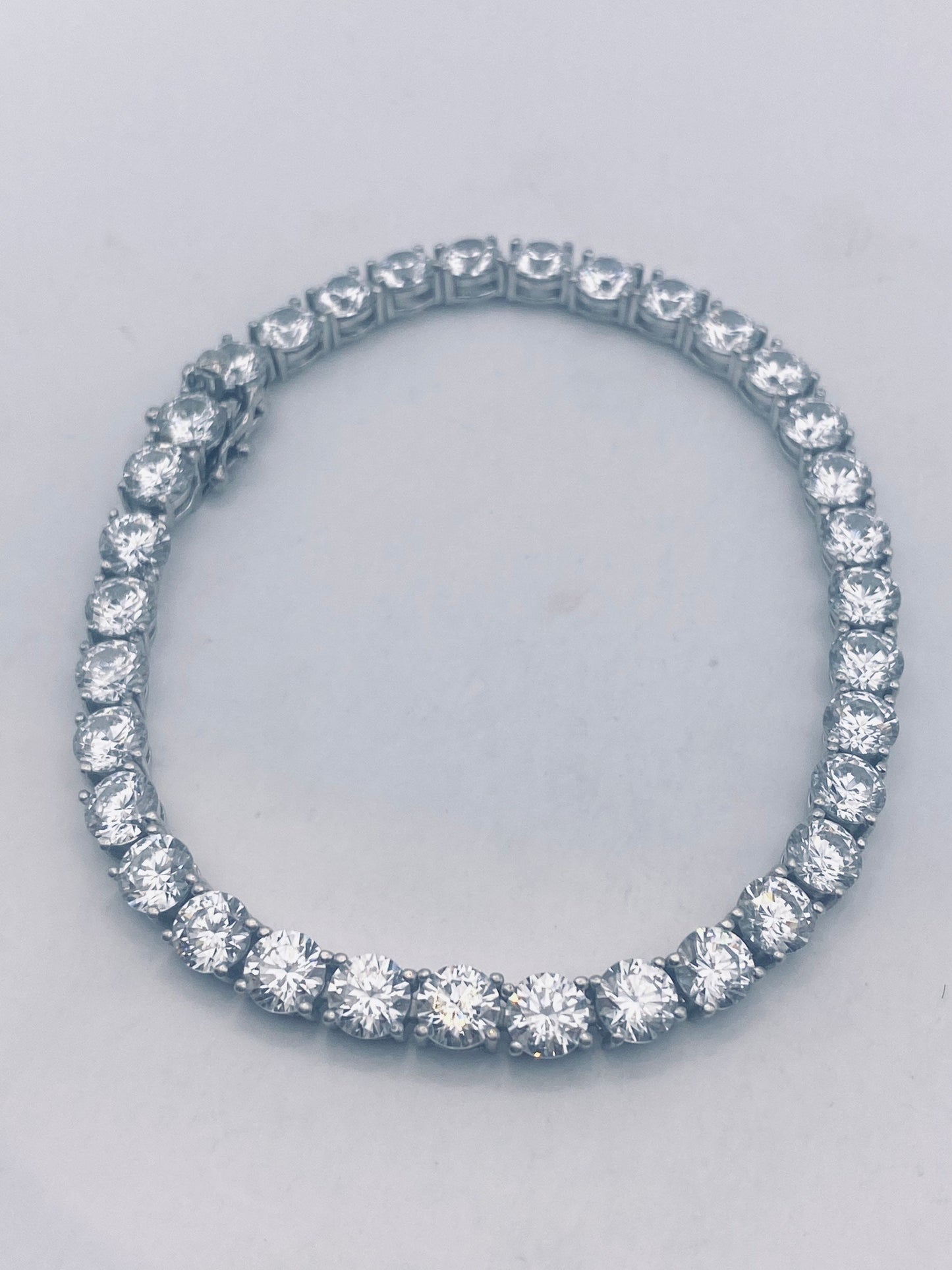 Vintage Cubic Zirconia Bracelet 925 Sterling Silver