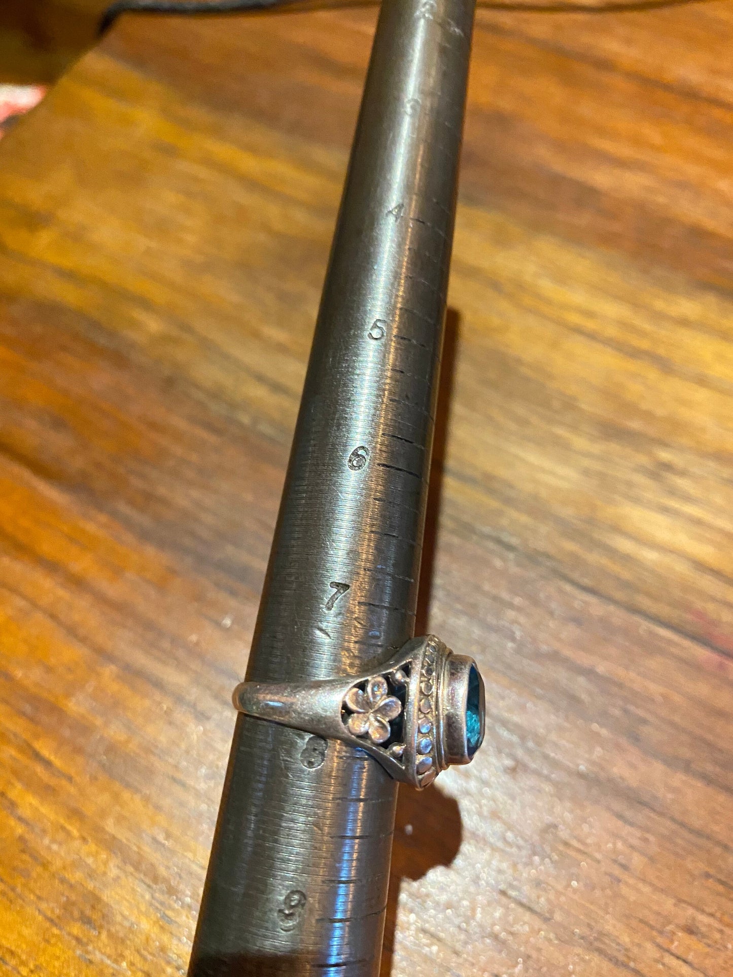 Vintage Genuine Blue Topaz 925 Sterling Silver Ring