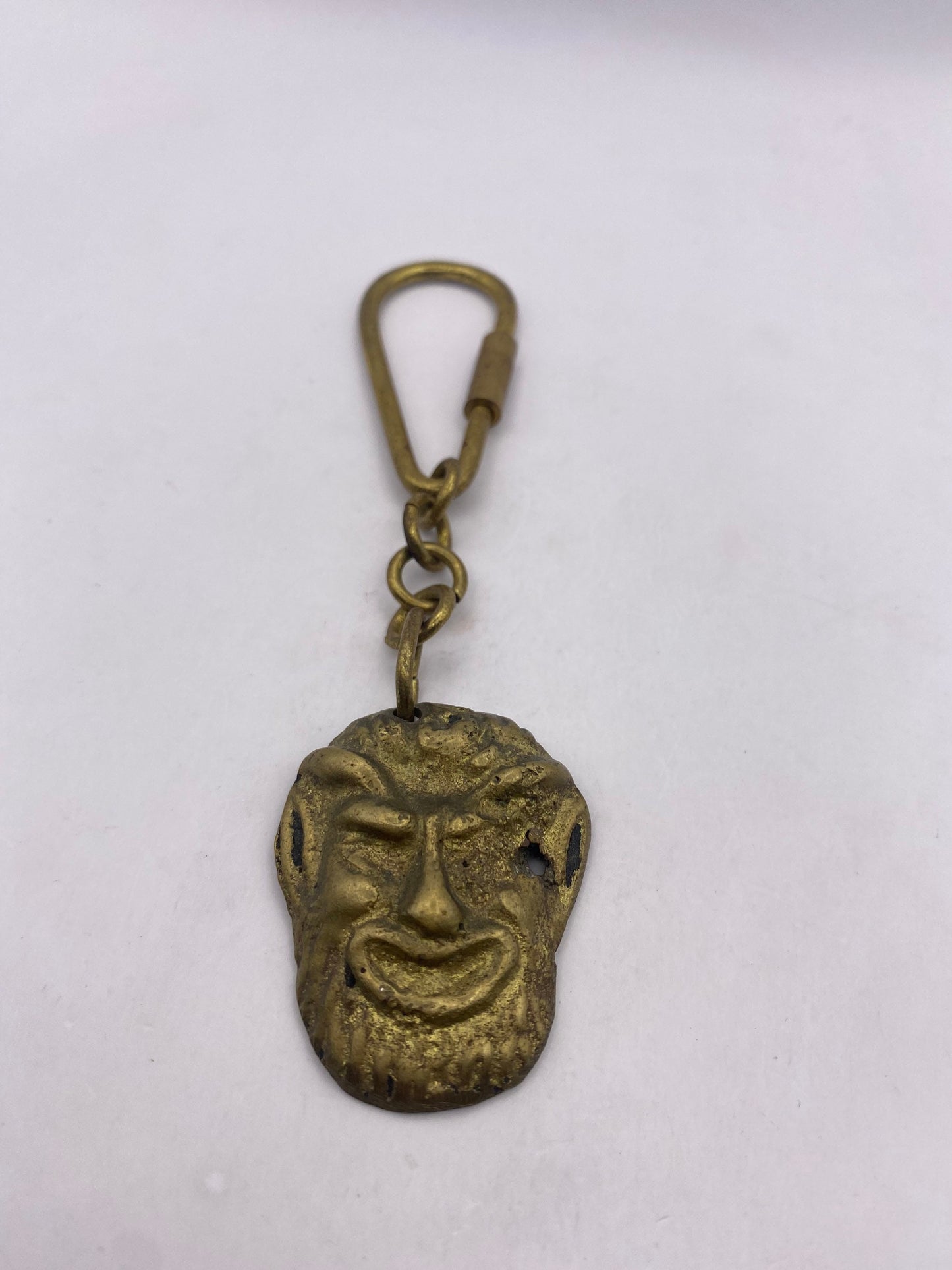 Vintage Bronze Cast Roman Coin Key Ring
