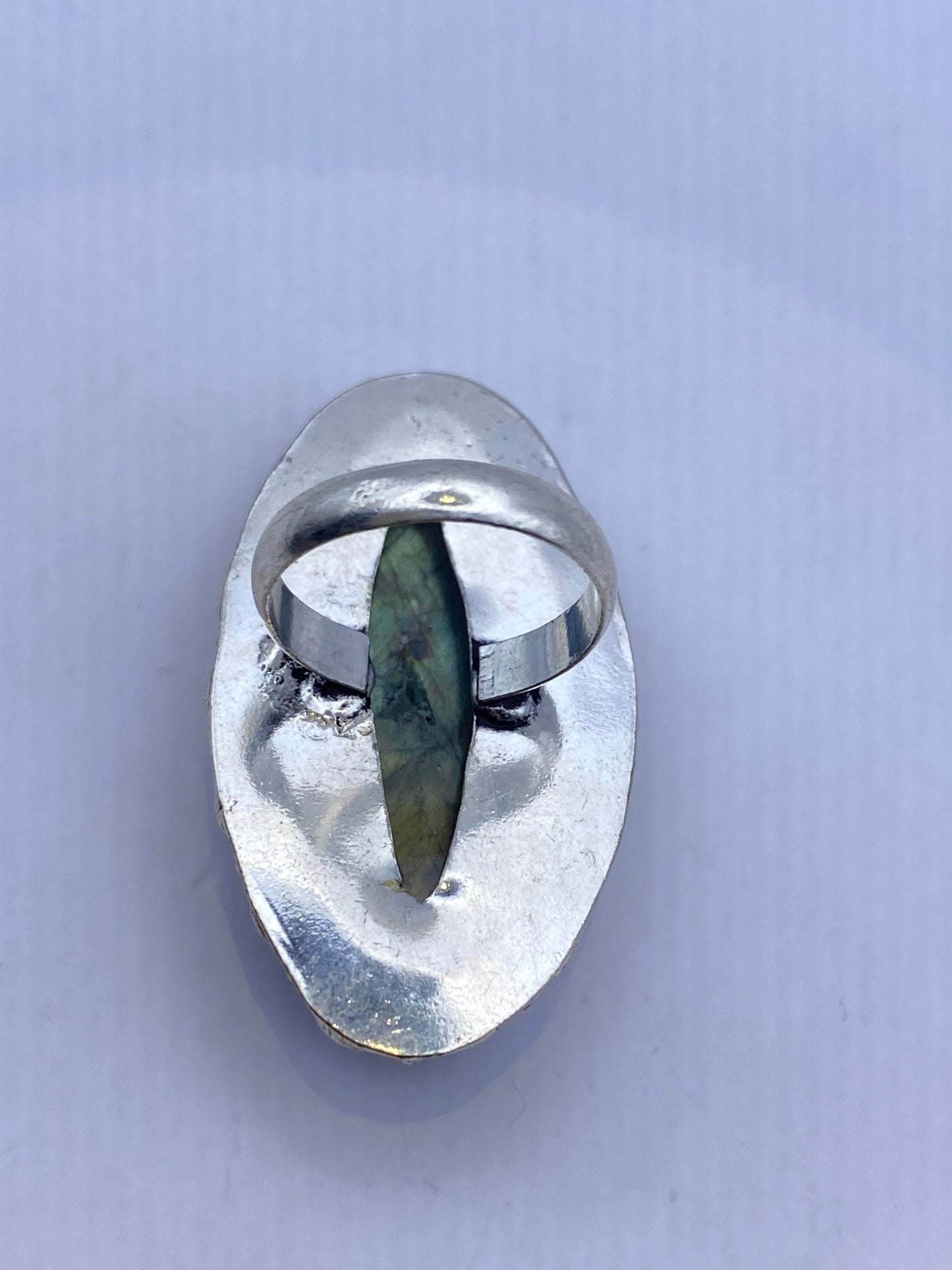 Vintage Rainbow Labradorite Statement Ring