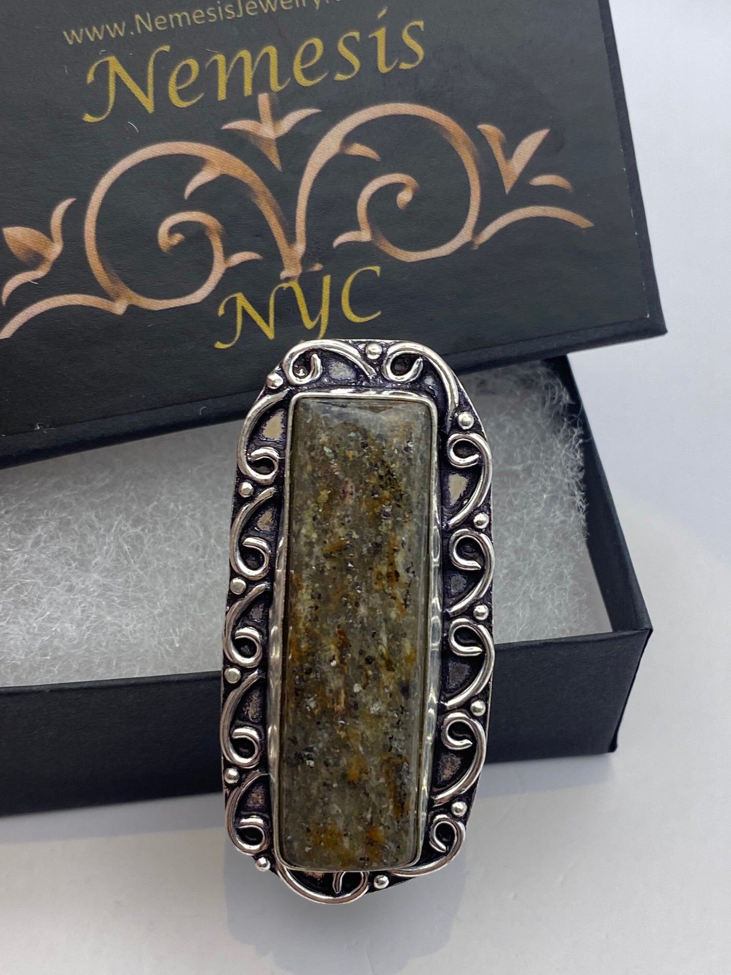 Vintage Rainbow Labradorite Statement Ring