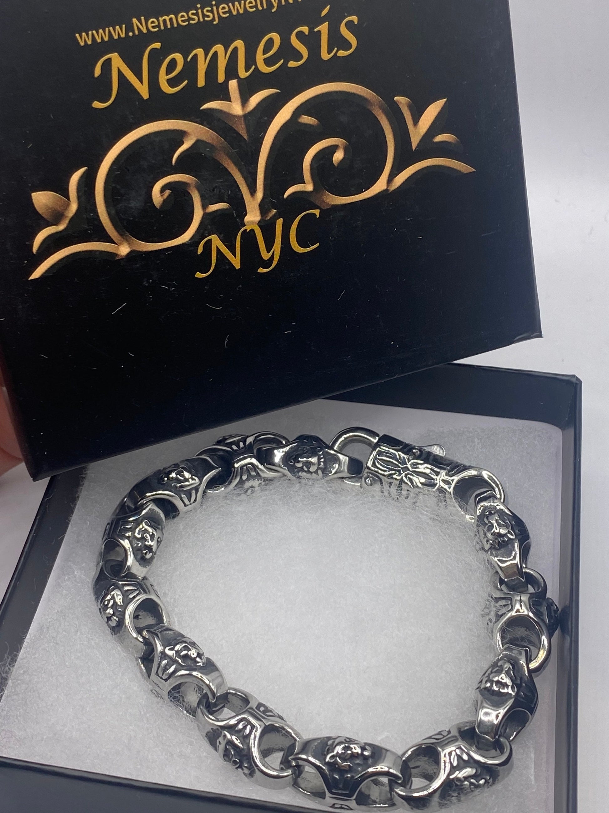 Vintage Style 9 inch Stainless Steel Lion Bracelet