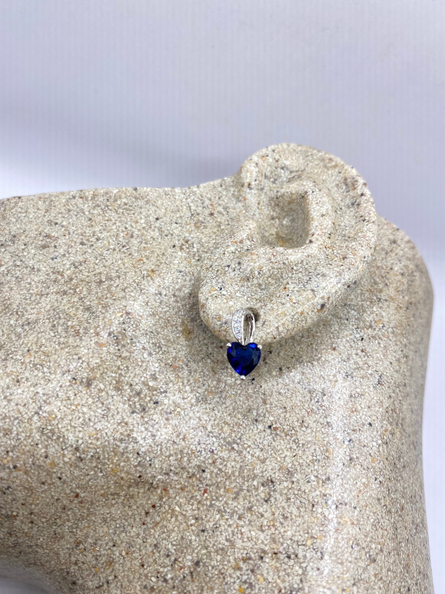 Vintage Sterling Silver Blue Iolite Earrings