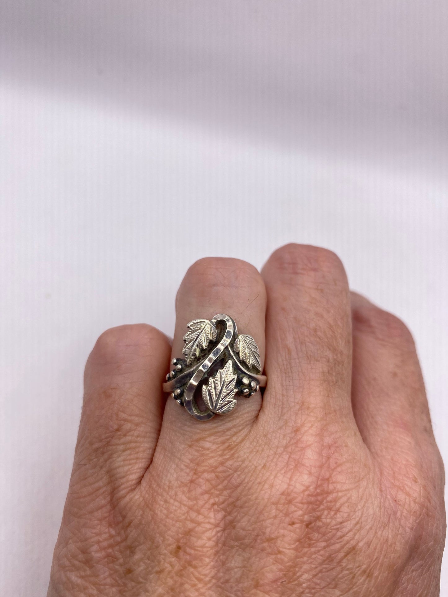 Vintage Eternity Flower 925 Sterling Silver Wedding Ring