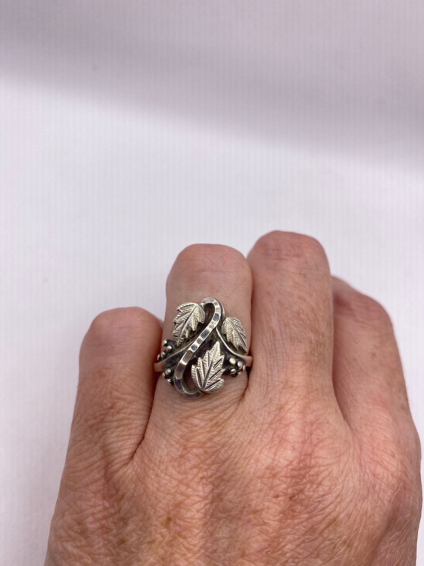 Vintage Eternity Flower 925 Sterling Silver Wedding Ring