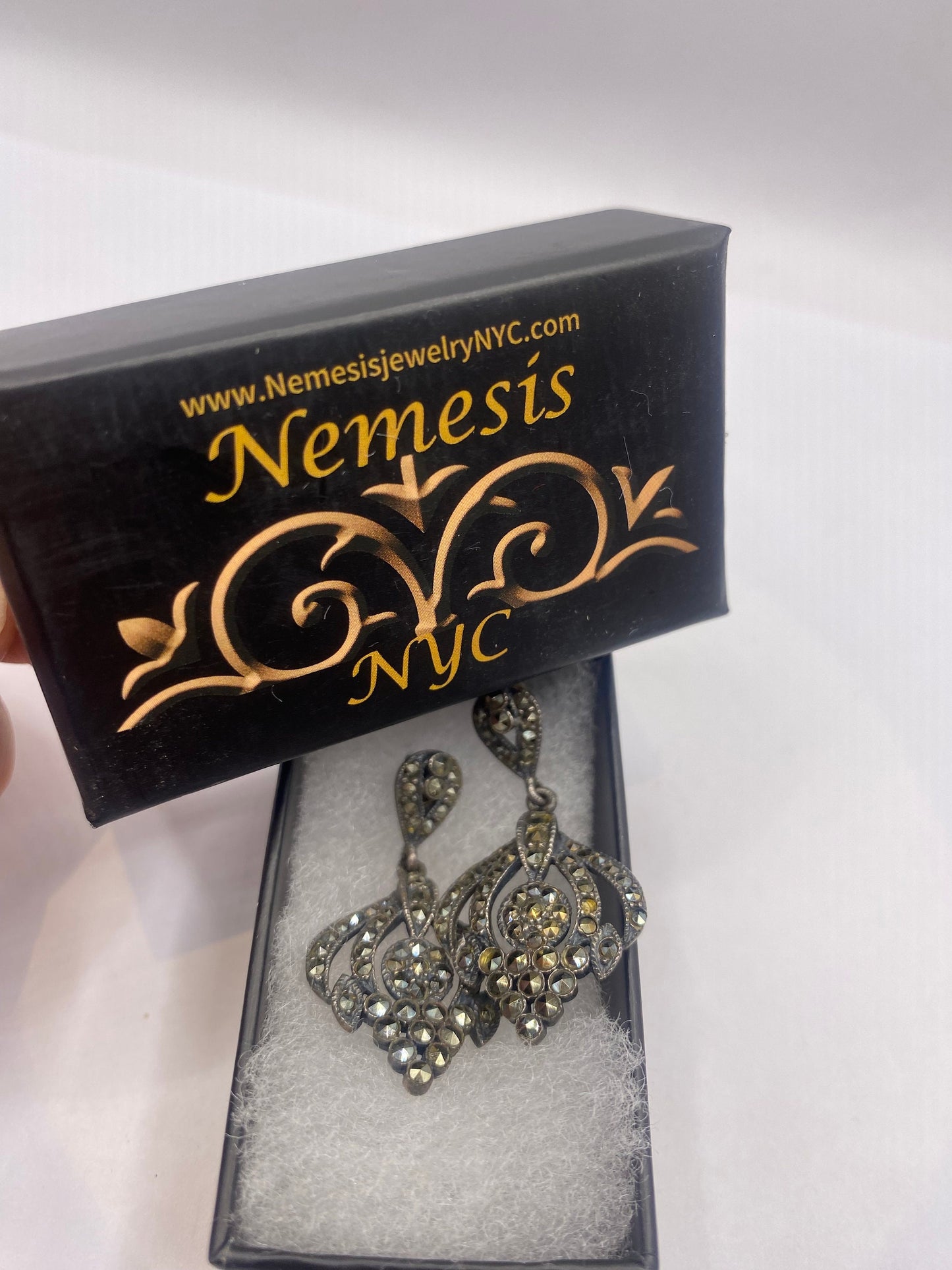 Marcasite Sterling Silver dangle earrings