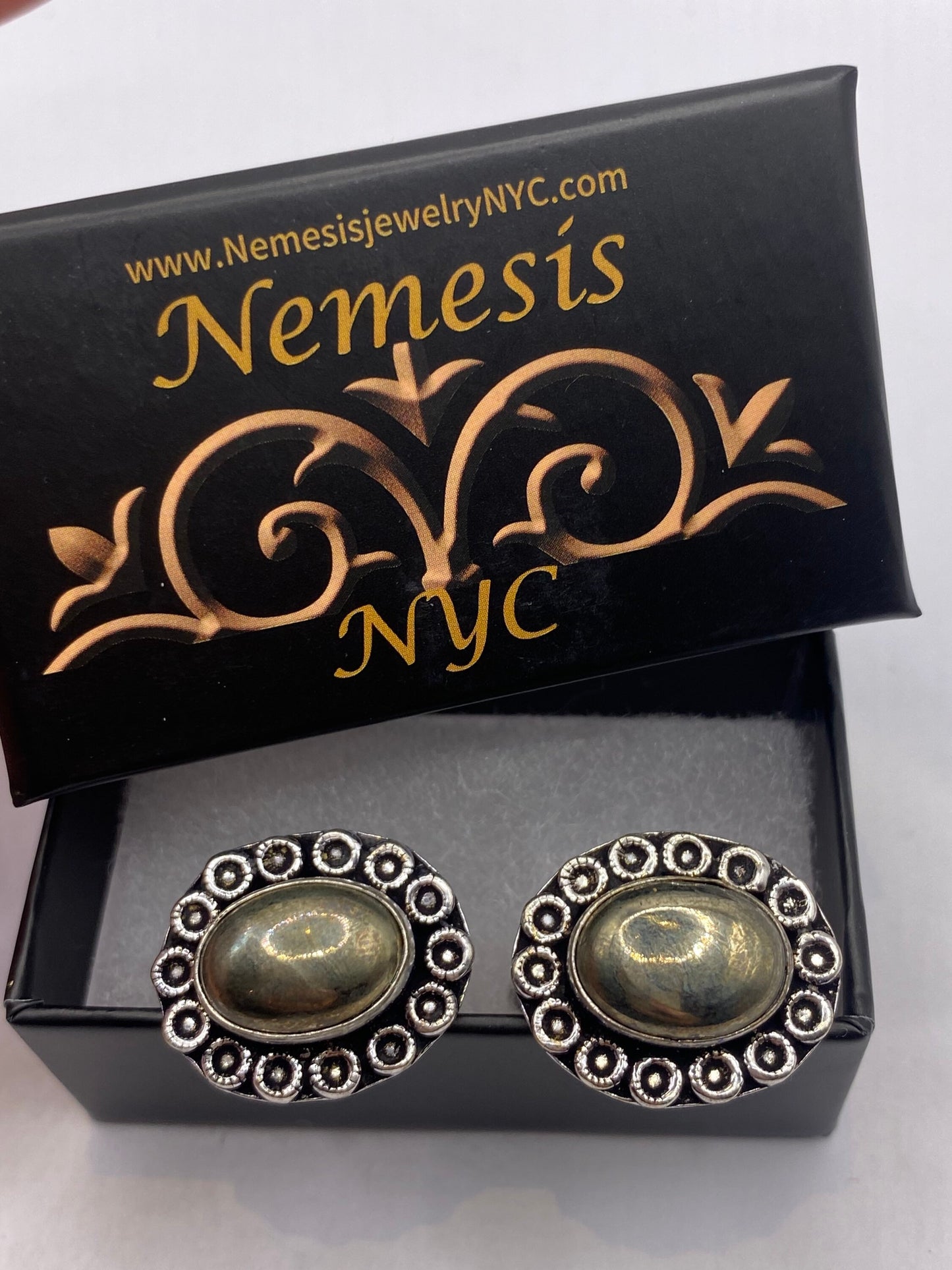 Vintage Pyrite Cuff Links