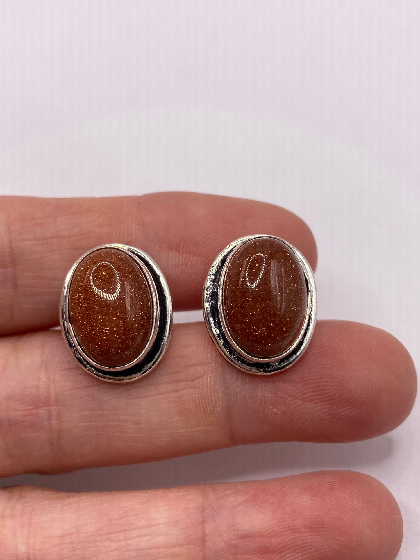 Vintage Goldstone Cuff Links